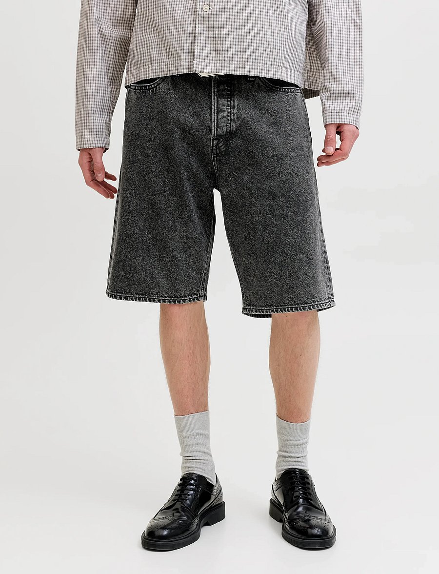 Jack & Jones - JJIALEX JJORIGINAL SHORTS SQ 734 ST LN - jeans shorts - medium grey denim - 0