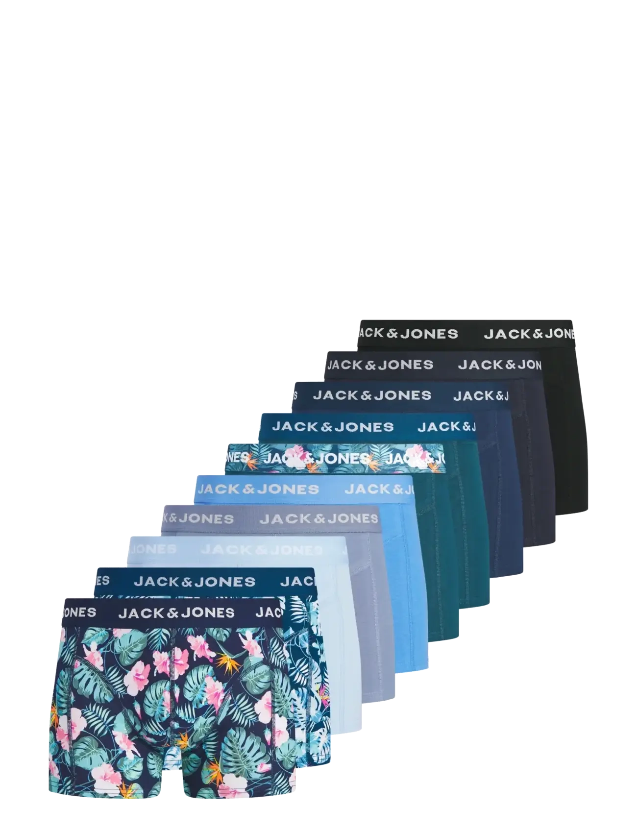 JACK & JONES Jacjeffrey Trunks 10 Pack Styd Patterned - XXL - Herren