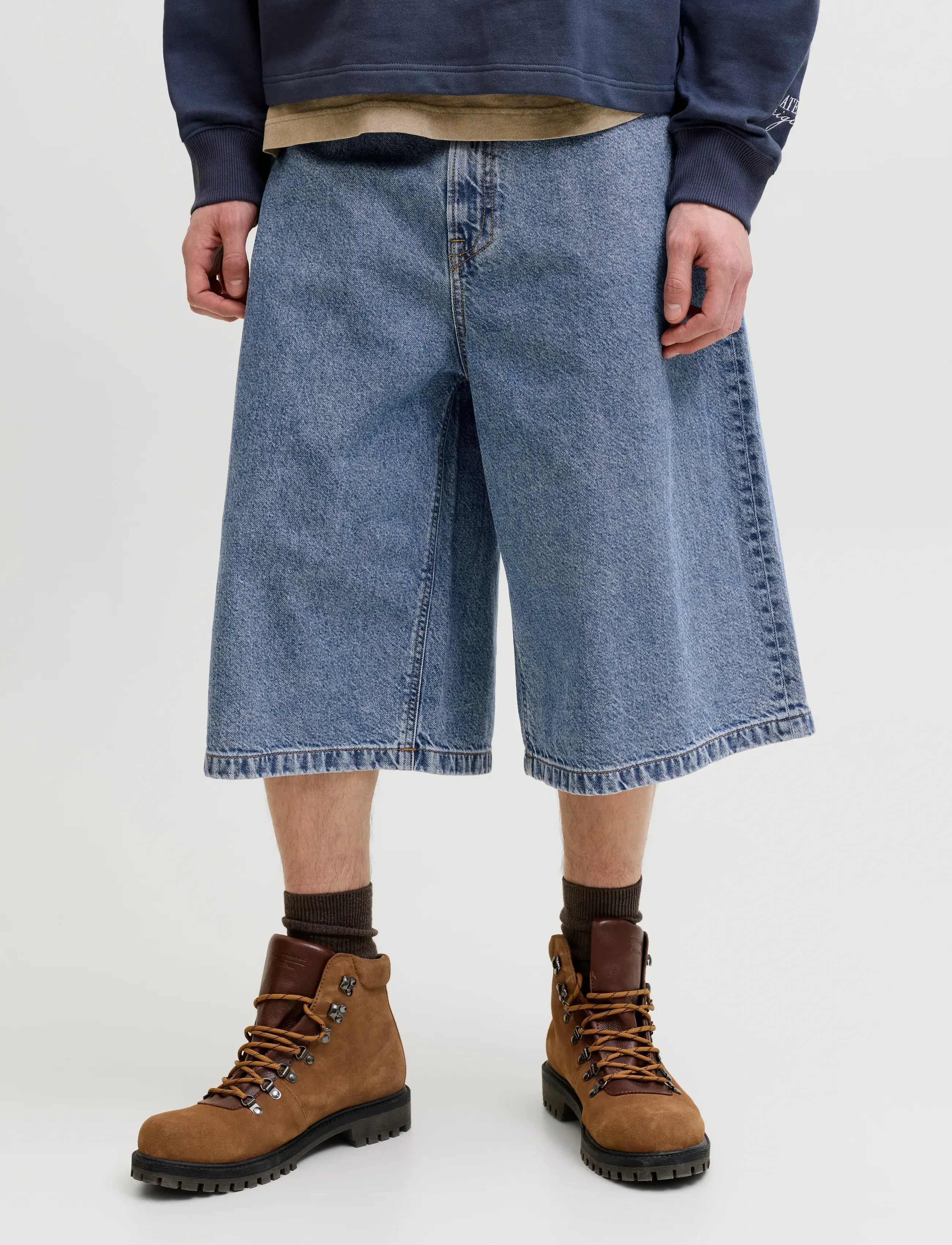 Jack & Jones JJIBILLY JJCREW JORTS SQ 731 ST LN - Kollektionen - BLUE DENIM / blue