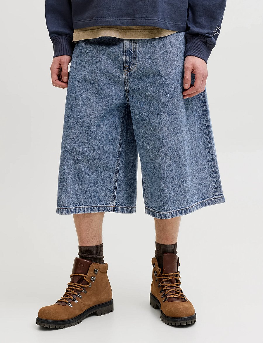Jack & Jones - JJIBILLY JJCREW JORTS SQ 731 ST LN - jeans shorts - blue denim - 0