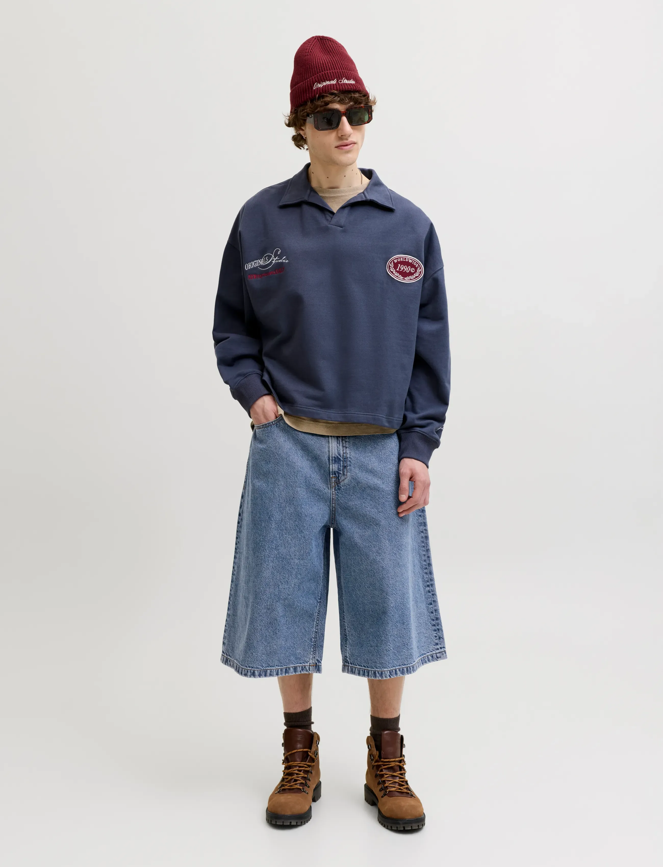 Jack & Jones - JJIBILLY JJCREW JORTS SQ 731 ST LN - jeans shorts - blue denim - 4