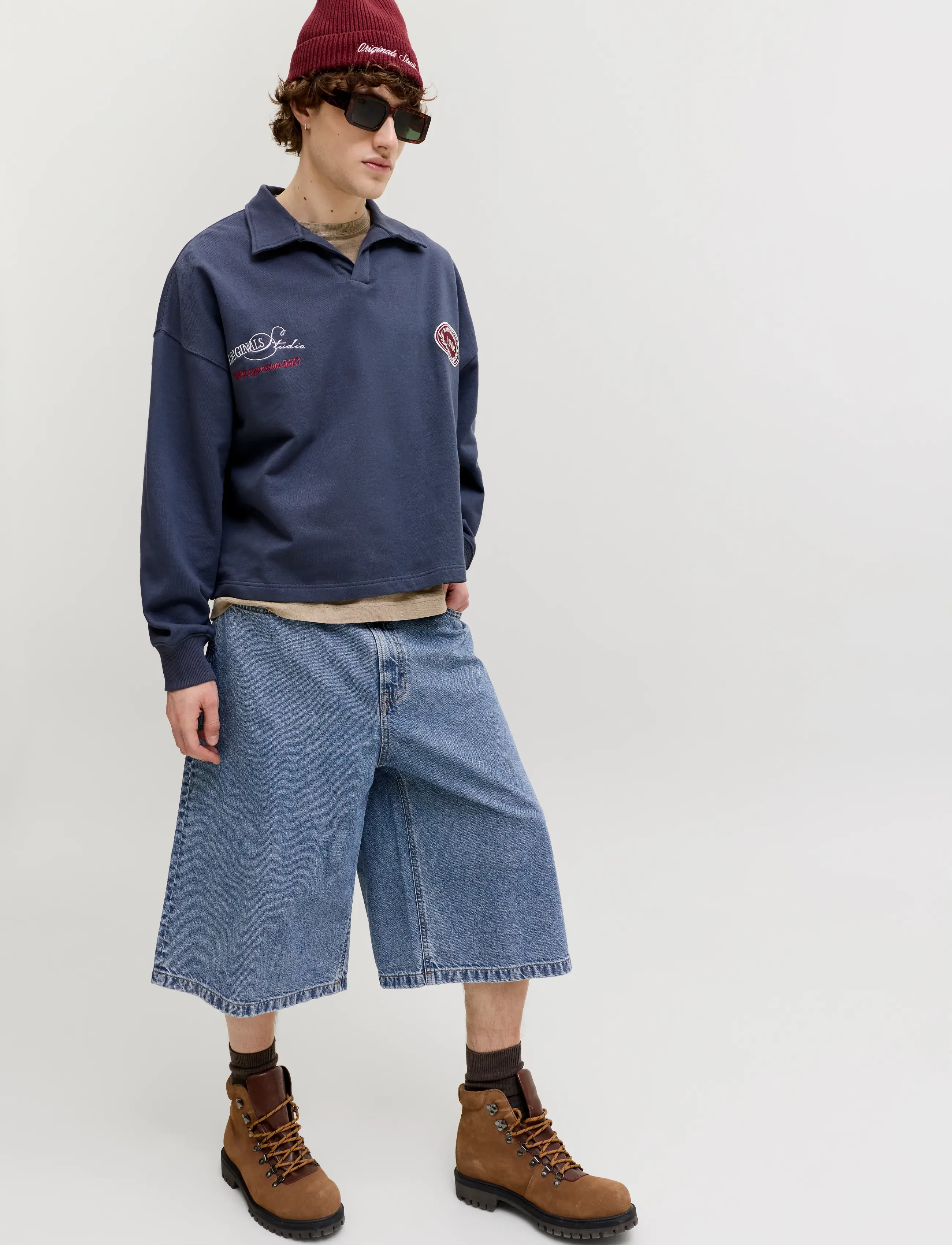 JACK & JONES Jjibilly Jjcrew Jorts Sq 731 St Ln jeansshorts herr – bild 5