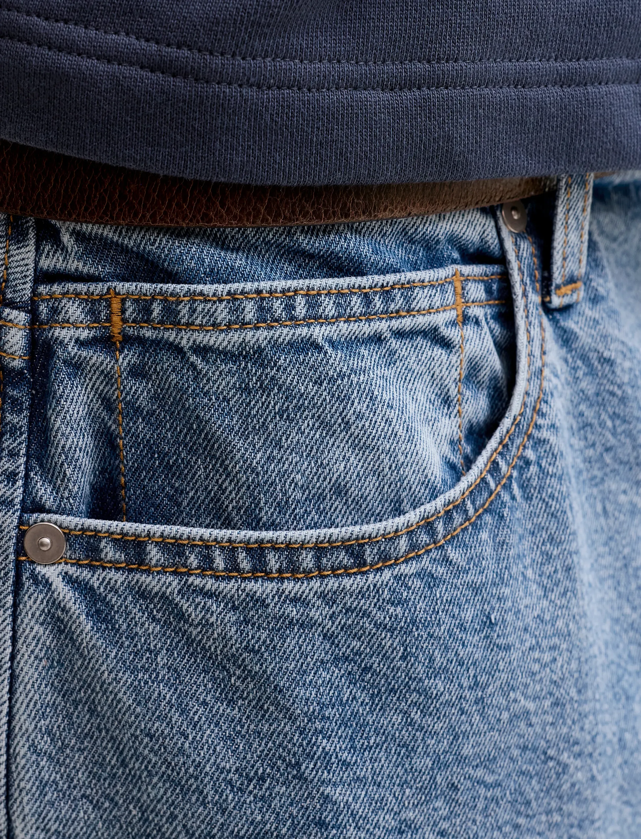 Jack & Jones JJIBILLY JJCREW JORTS SQ 731 ST LN - Riided - BLUE DENIM / blue