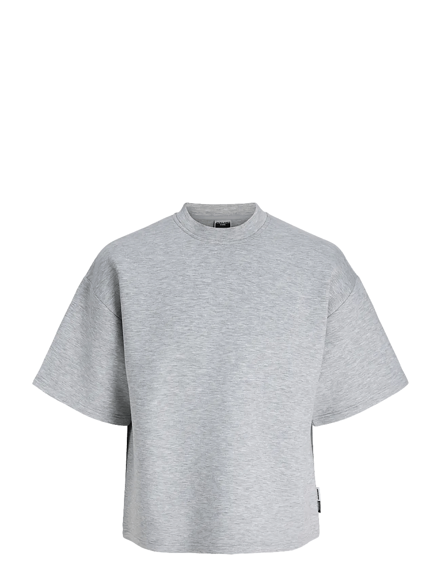 Jack & Jones - JCOBIARRITZ SCUBA SWEAT SS STYD SS26 - kollektioner - light grey melange - 1