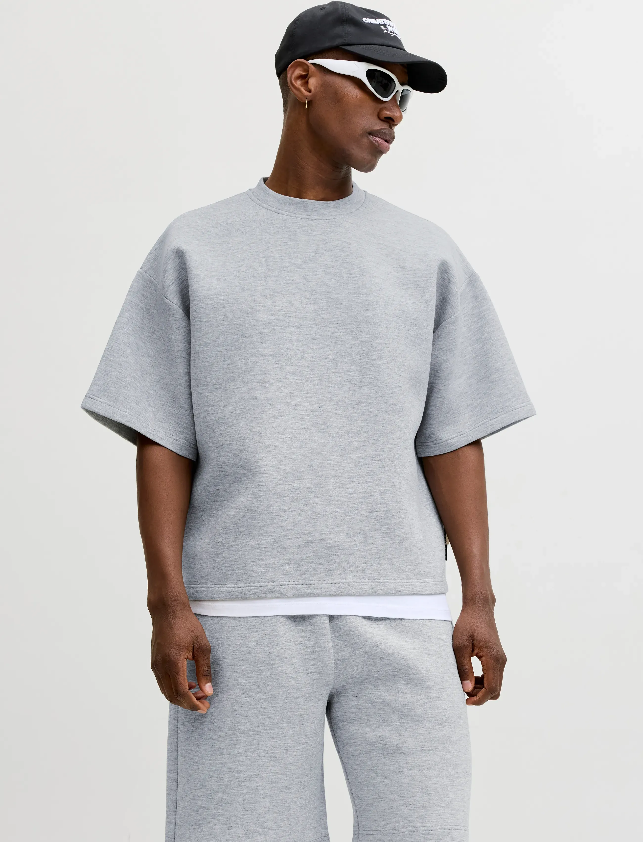 Jack & Jones Jcobiarritz Scuba Sweat Ss Styd Ss26, M, Sweatshirts Hoodies, Grau - Sweatshirts, Männerswear