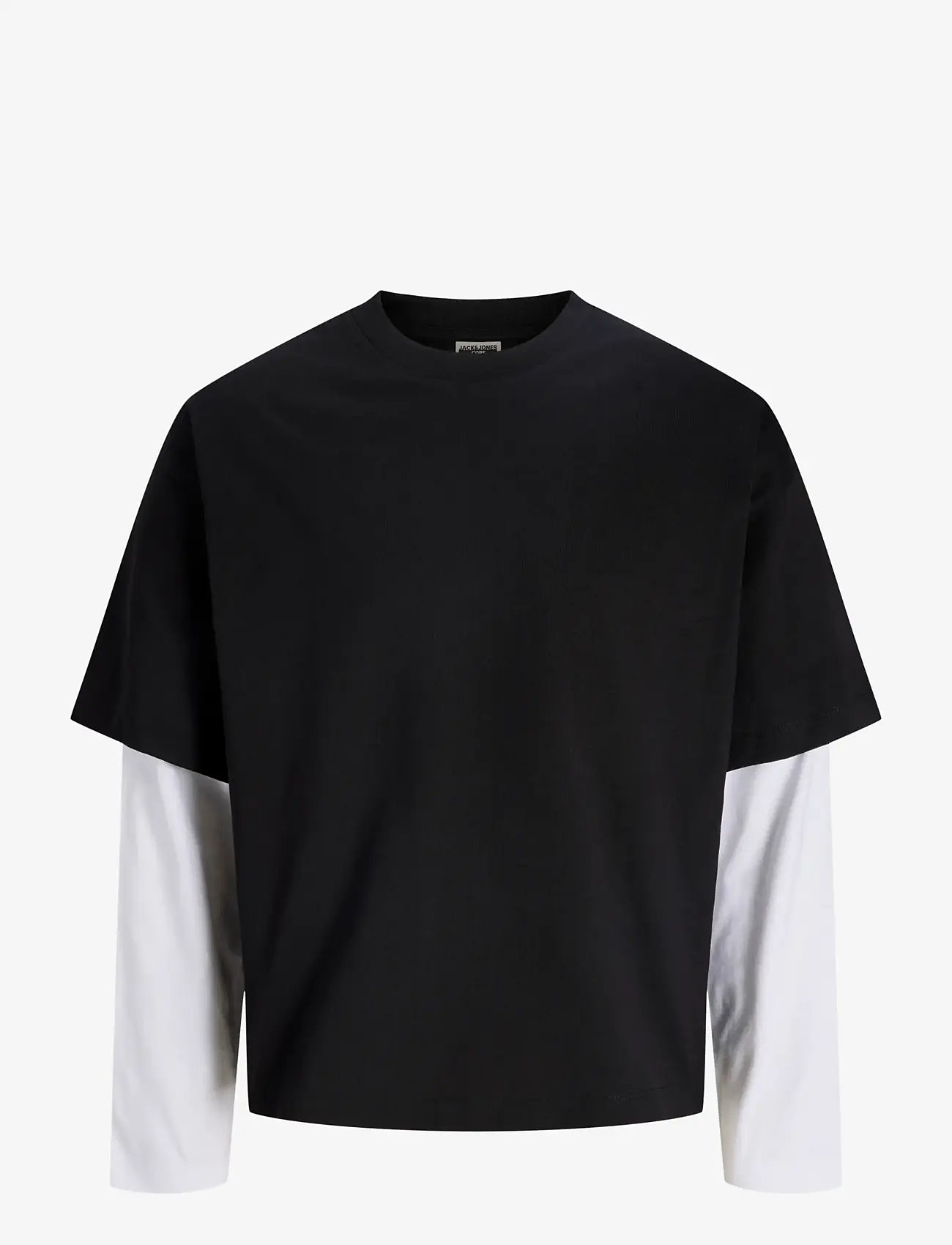 Jack & Jones - JCOBIARRITZ DOUBLELAYER TEE LS STYD SS26 - pitkähihaiset - black - 1