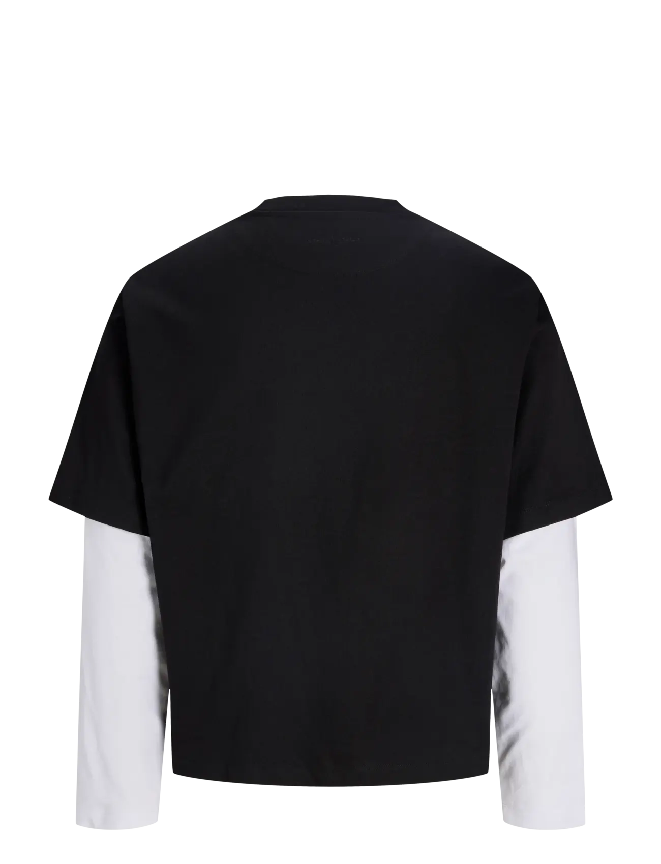 Jack & Jones - JCOBIARRITZ DOUBLELAYER TEE LS STYD SS26 - madalaimad hinnad - black - 2