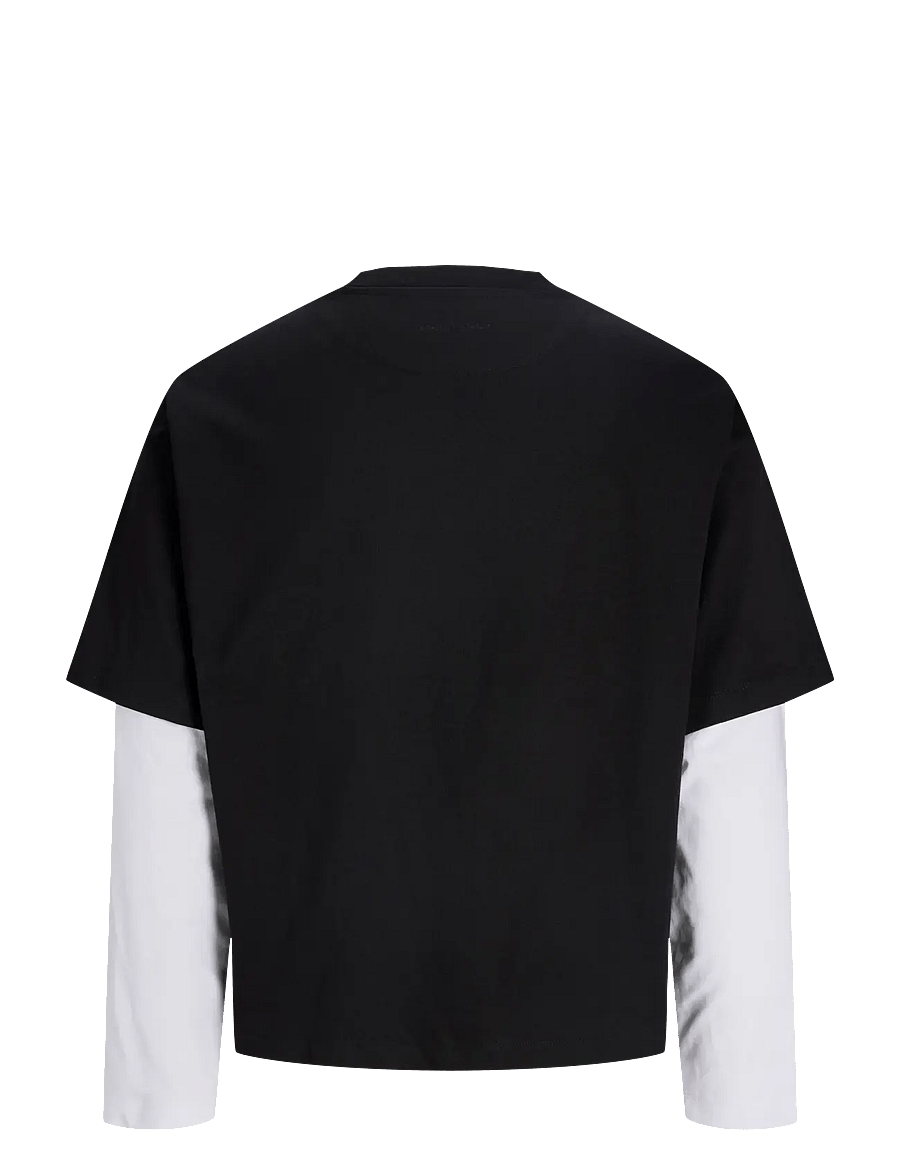 Jack & Jones - JCOBIARRITZ DOUBLELAYER TEE LS STYD SS26 - langärmelig - black - 2