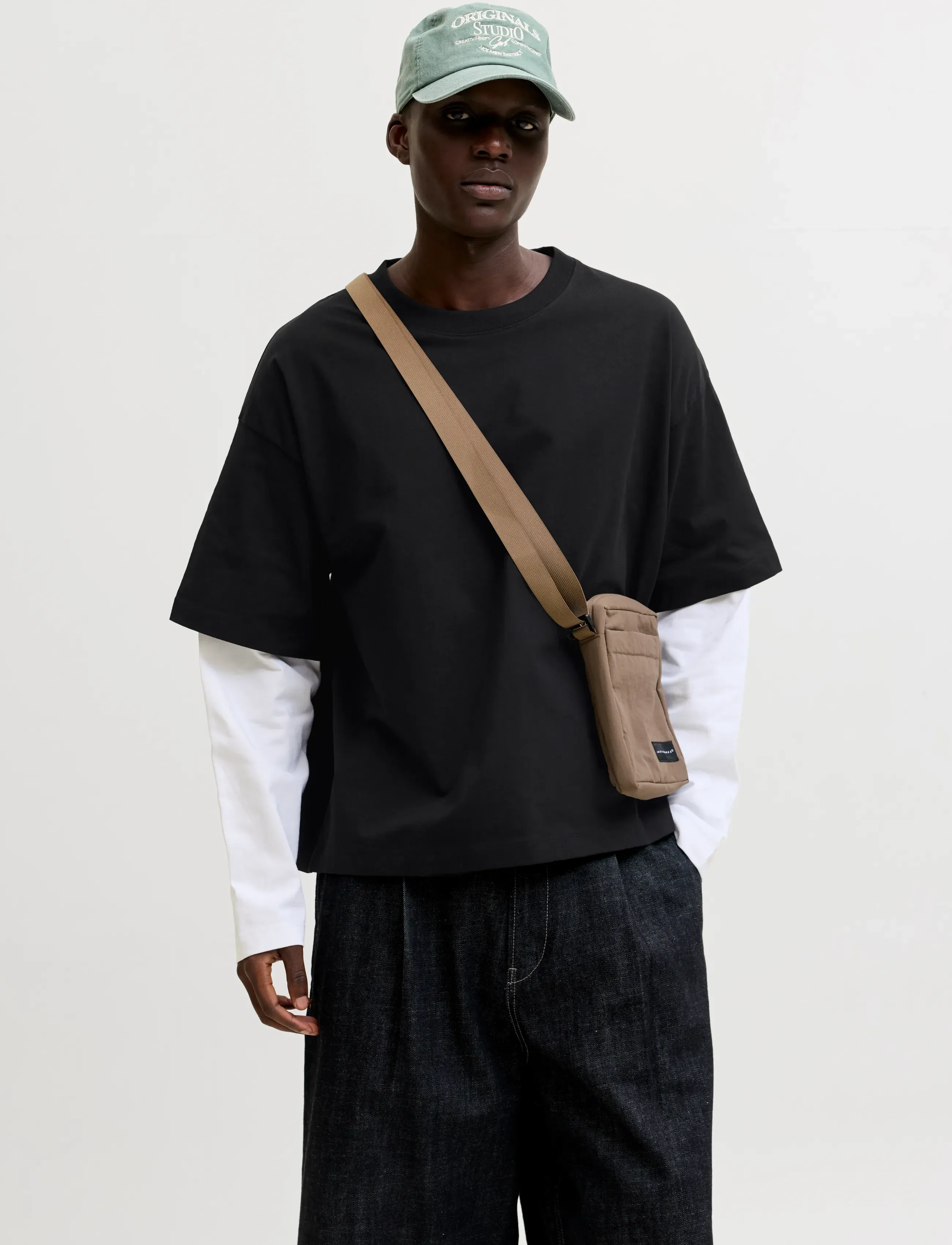 Jack & Jones JCOBIARRITZ DOUBLELAYER TEE LS STYD SS26 - T-Shirts - BLACK / black