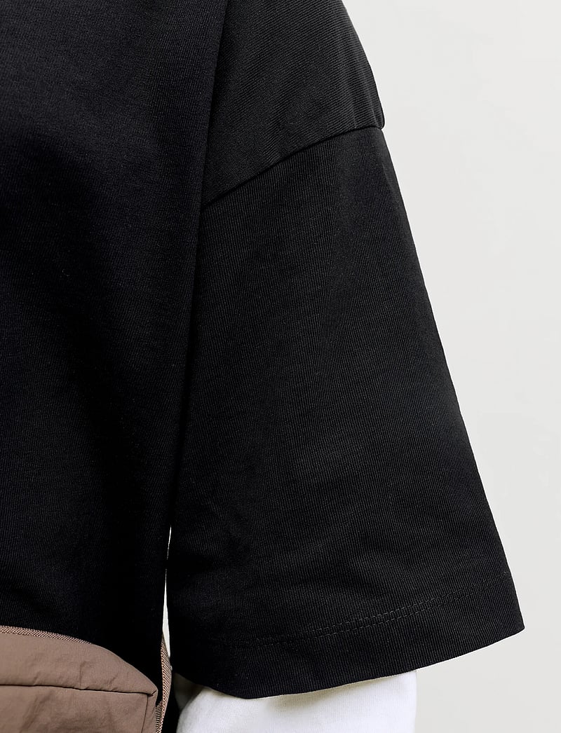 Jack & Jones - JCOBIARRITZ DOUBLELAYER TEE LS STYD SS26 - pitkähihaiset - black - 5