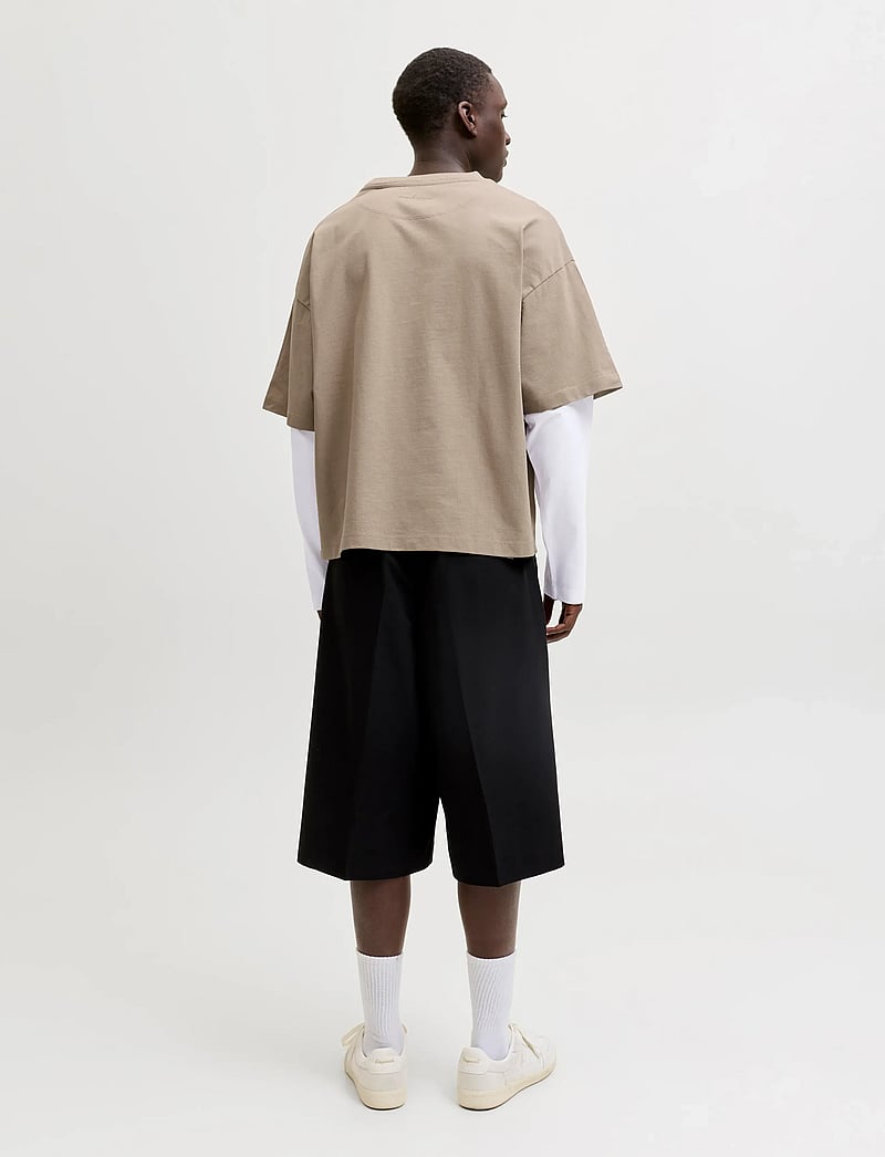 Jack & Jones - JCOBIARRITZ DOUBLELAYER TEE LS STYD SS26 - långärmade t-shirts - crockery - 3