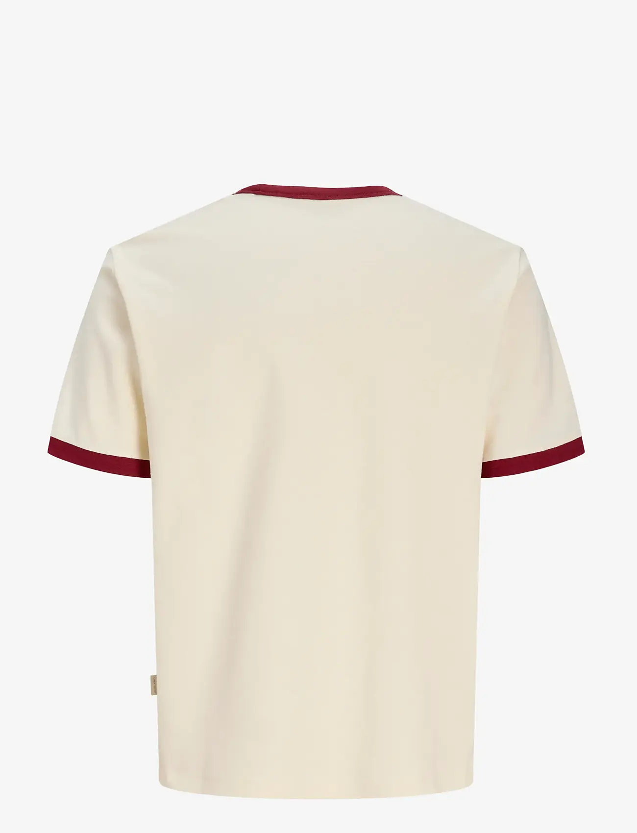 Jack & Jones - JORSAVONA RINGER TEE SS CN STYD SS26 - kortærmede t-shirts - antique white - 2