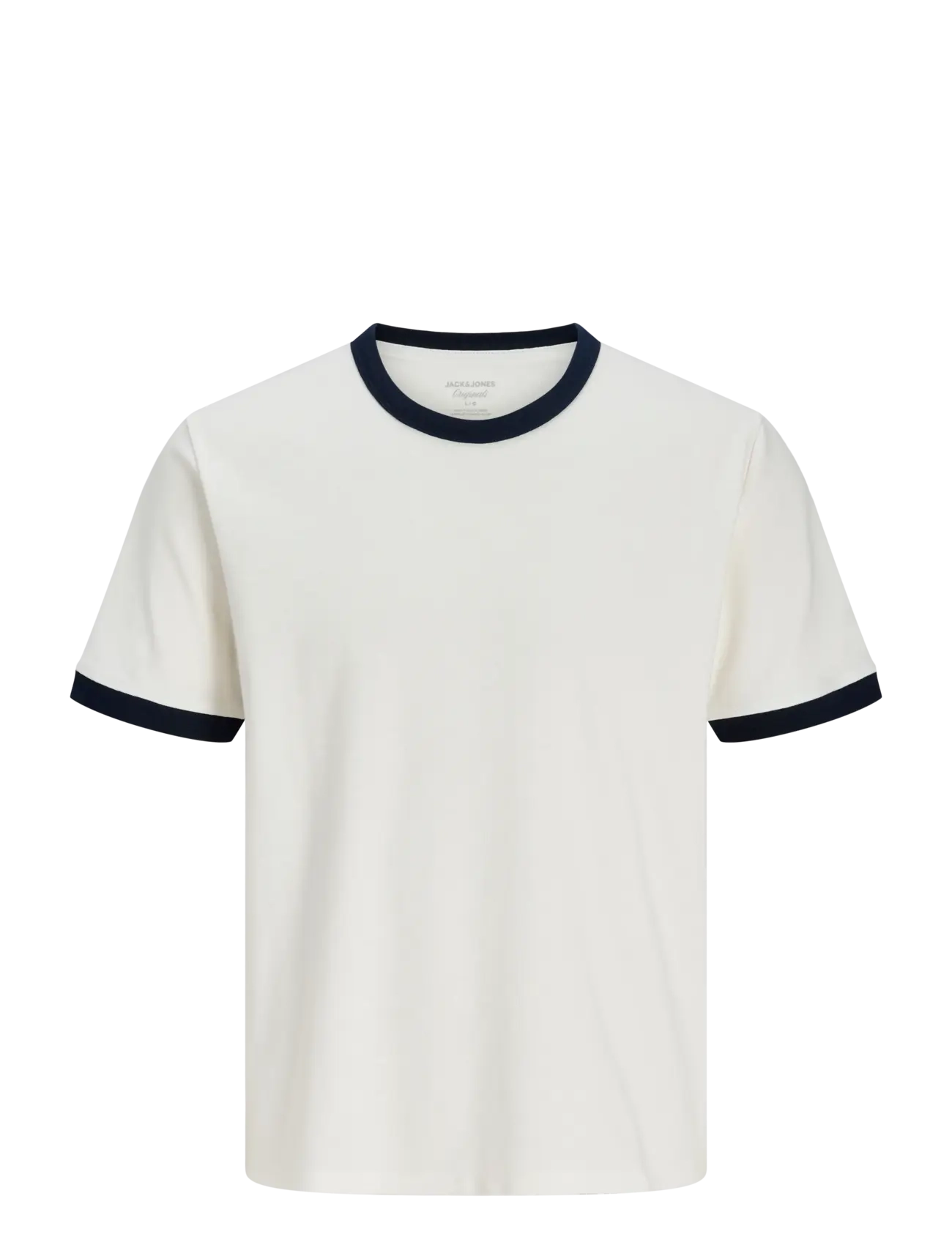 JACK & JONES Jorsavona Ringer Tee Ss Cn Styd Ss26 Navy - XXL - Herren