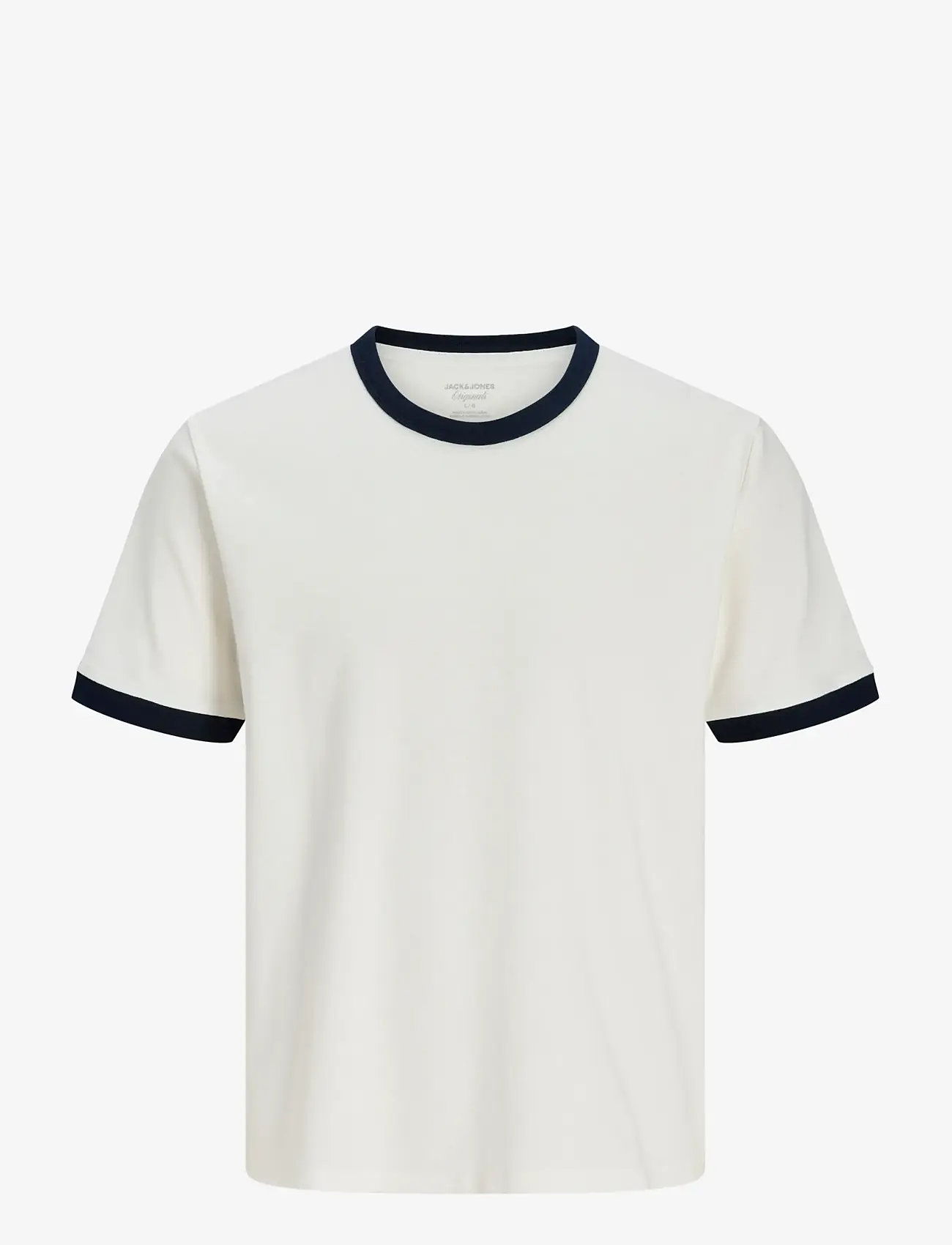 Jack & Jones - JORSAVONA RINGER TEE SS CN STYD SS26 - kurzärmelig - snow white - 1