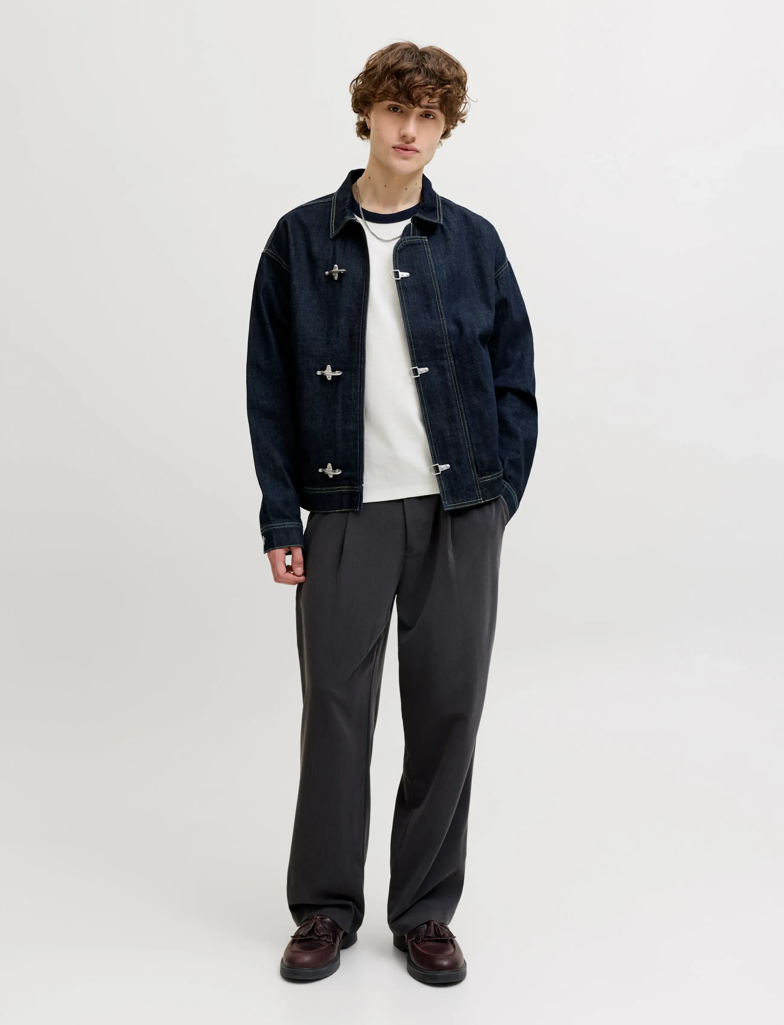 Jack & Jones - JORSAVONA RINGER TEE SS CN STYD SS26 - kurzärmelig - snow white - 4