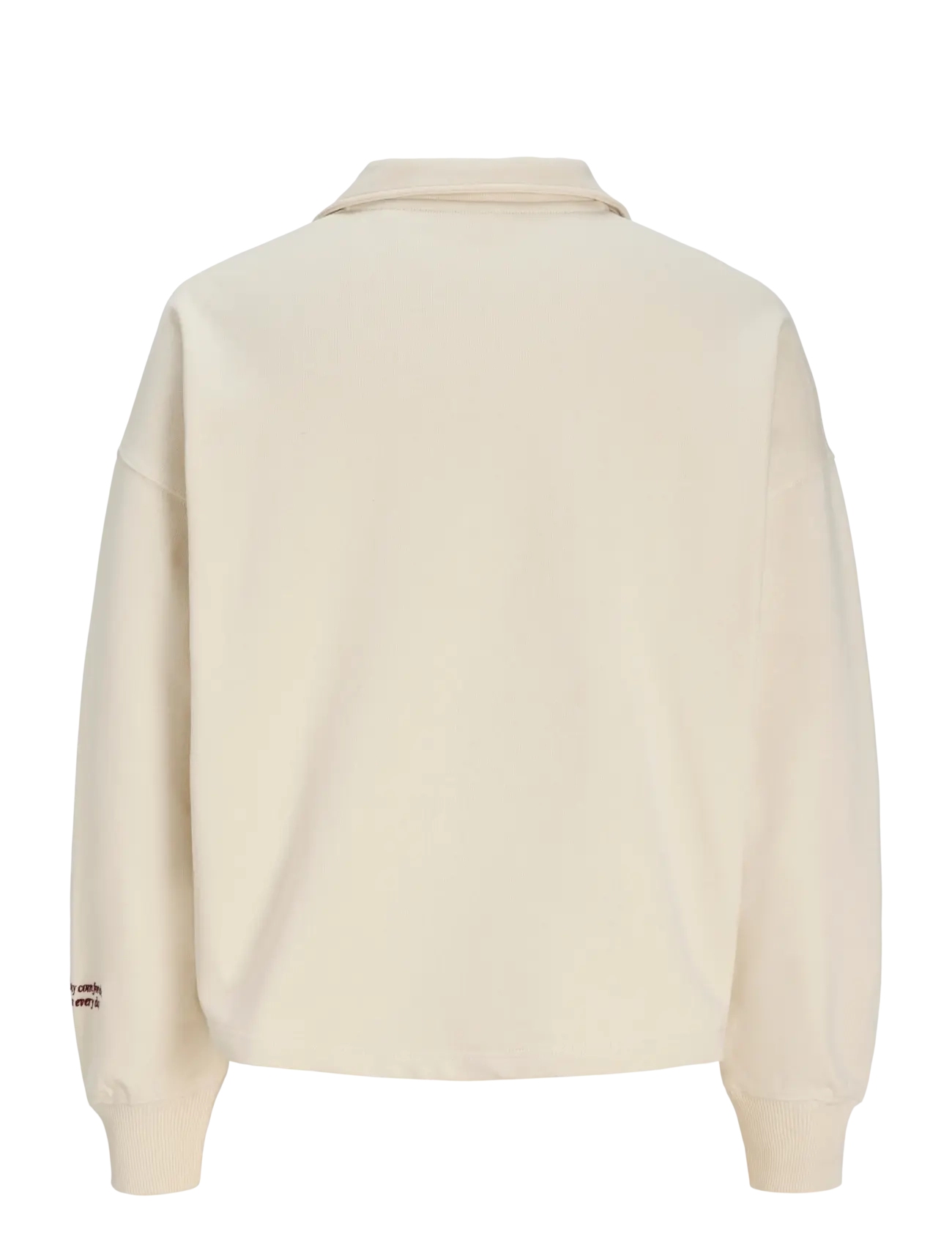 Jack & Jones - JORSAVONA SWEAT SPLIT NECK BADGE LS POLO - kollektioner - antique white - 2