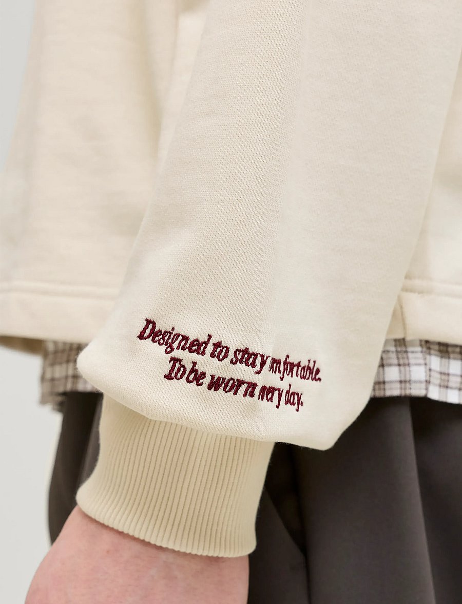Jack & Jones - JORSAVONA SWEAT SPLIT NECK BADGE LS POLO - kollektionen - antique white - 5
