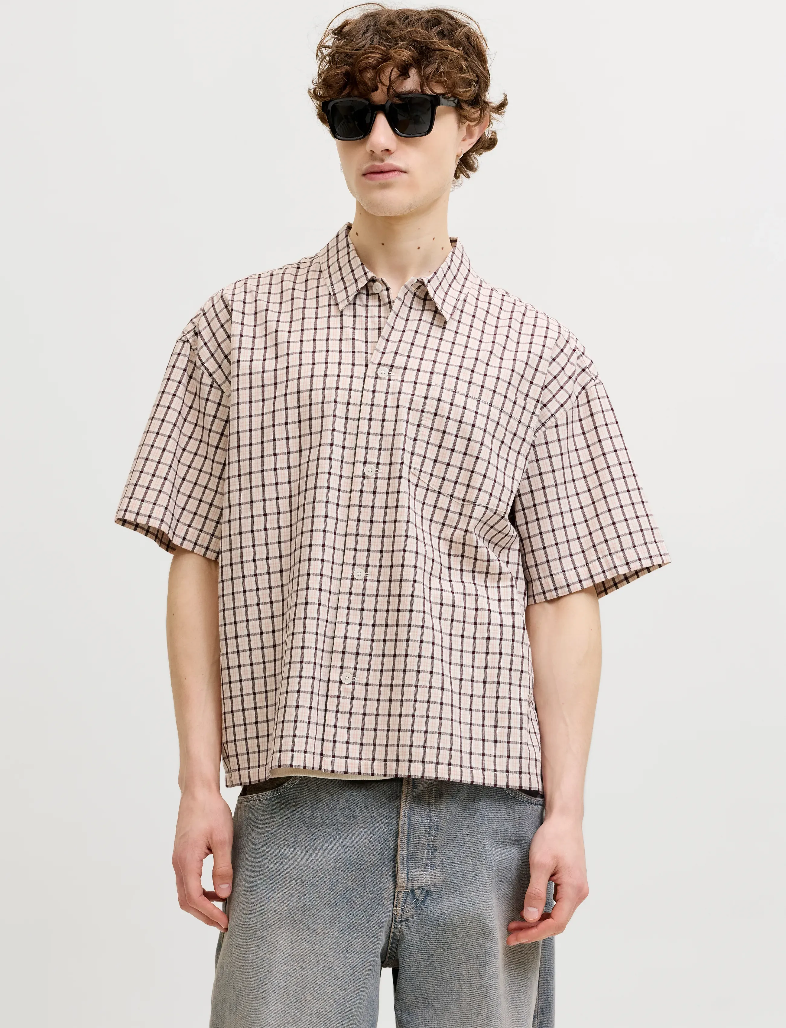Jack & Jones JORSAVONA AUSTIN SHIRT SS STYD SS26 - Kollektionen - ANTIQUE WHITE / cream