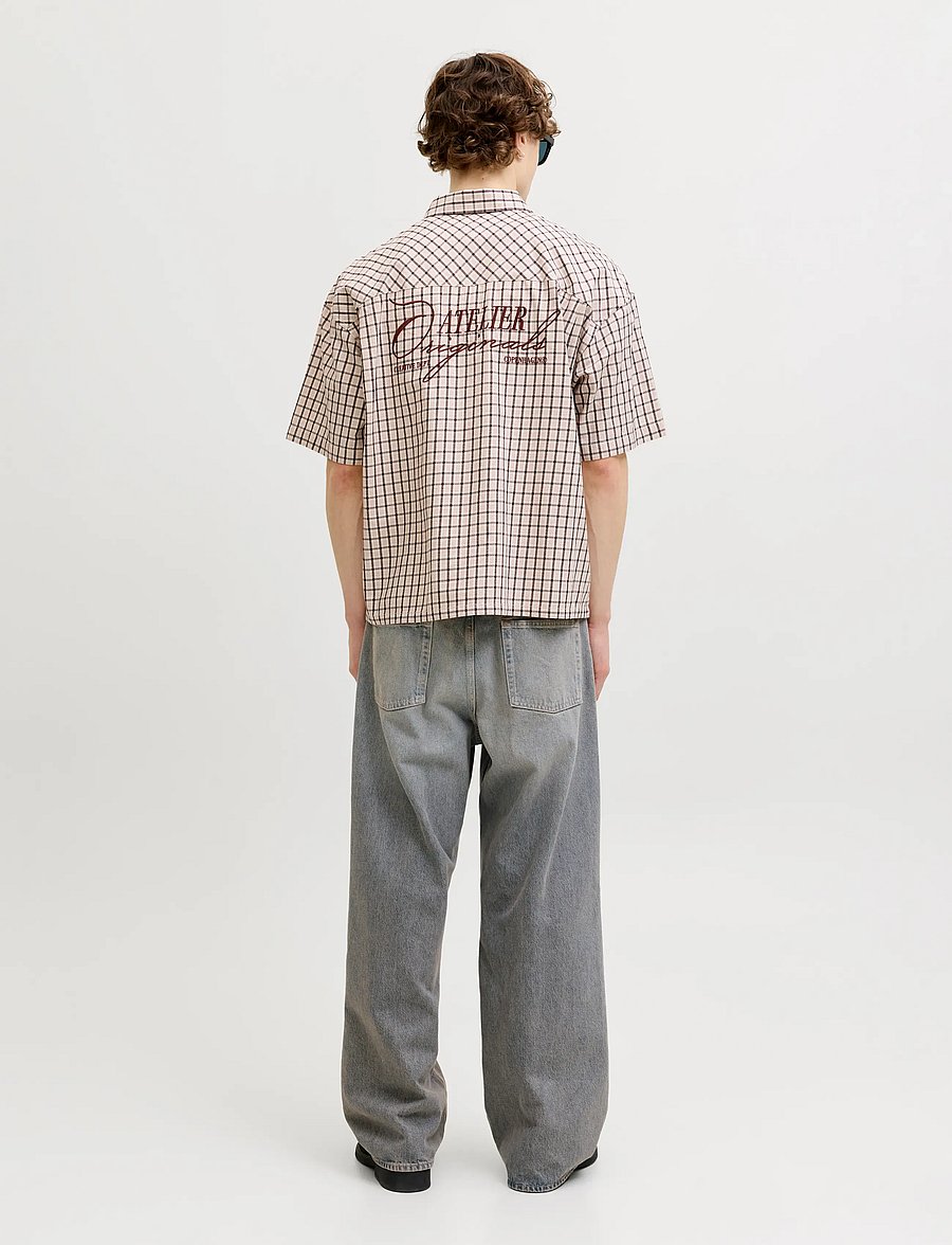 Jack & Jones - JORSAVONA AUSTIN SHIRT SS STYD SS26 - kurzarmhemden - antique white - 3
