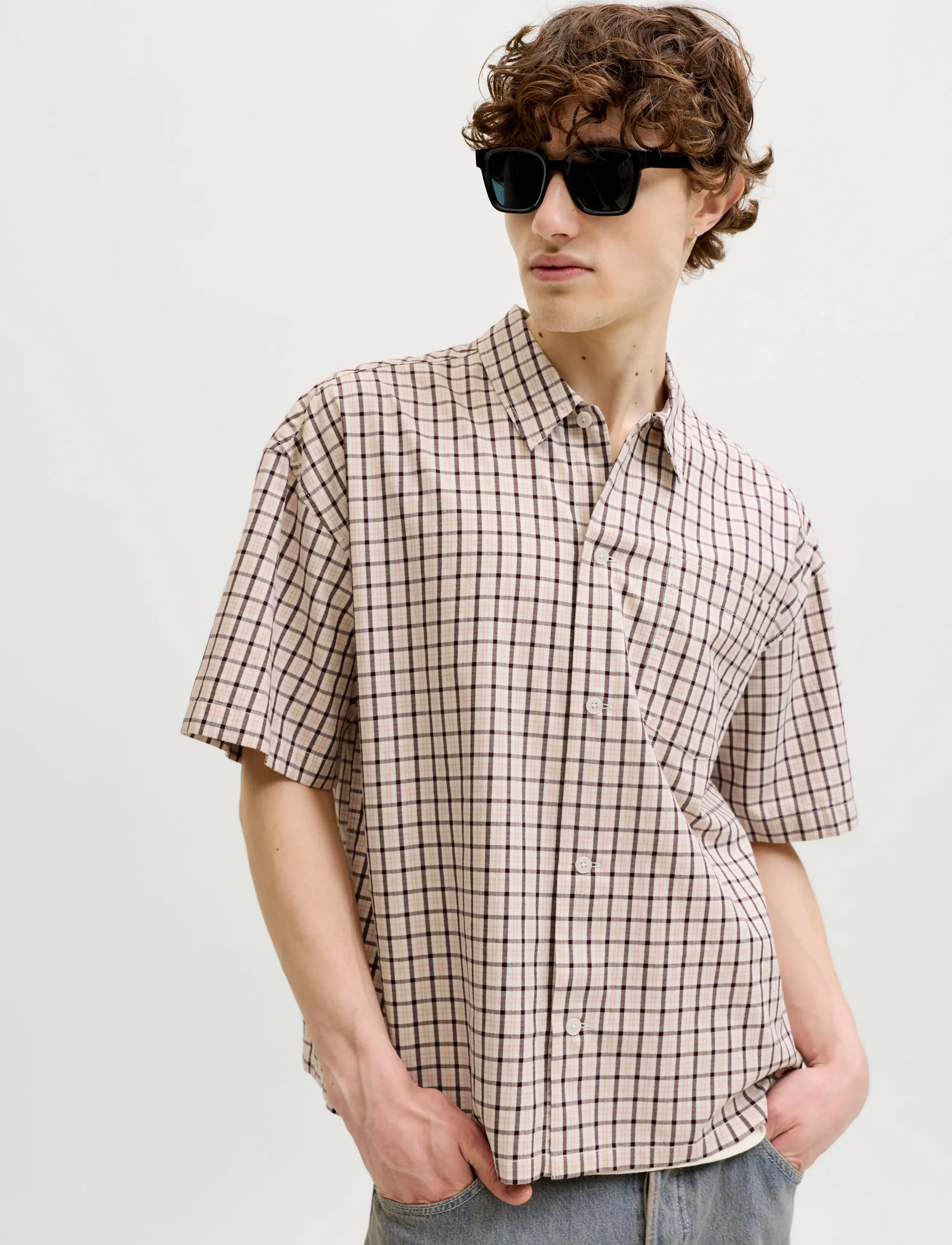 JACK & JONES Jorsavona Austin Shirt Ss Styd Ss26 kortärmade skjortor herr – bild 5