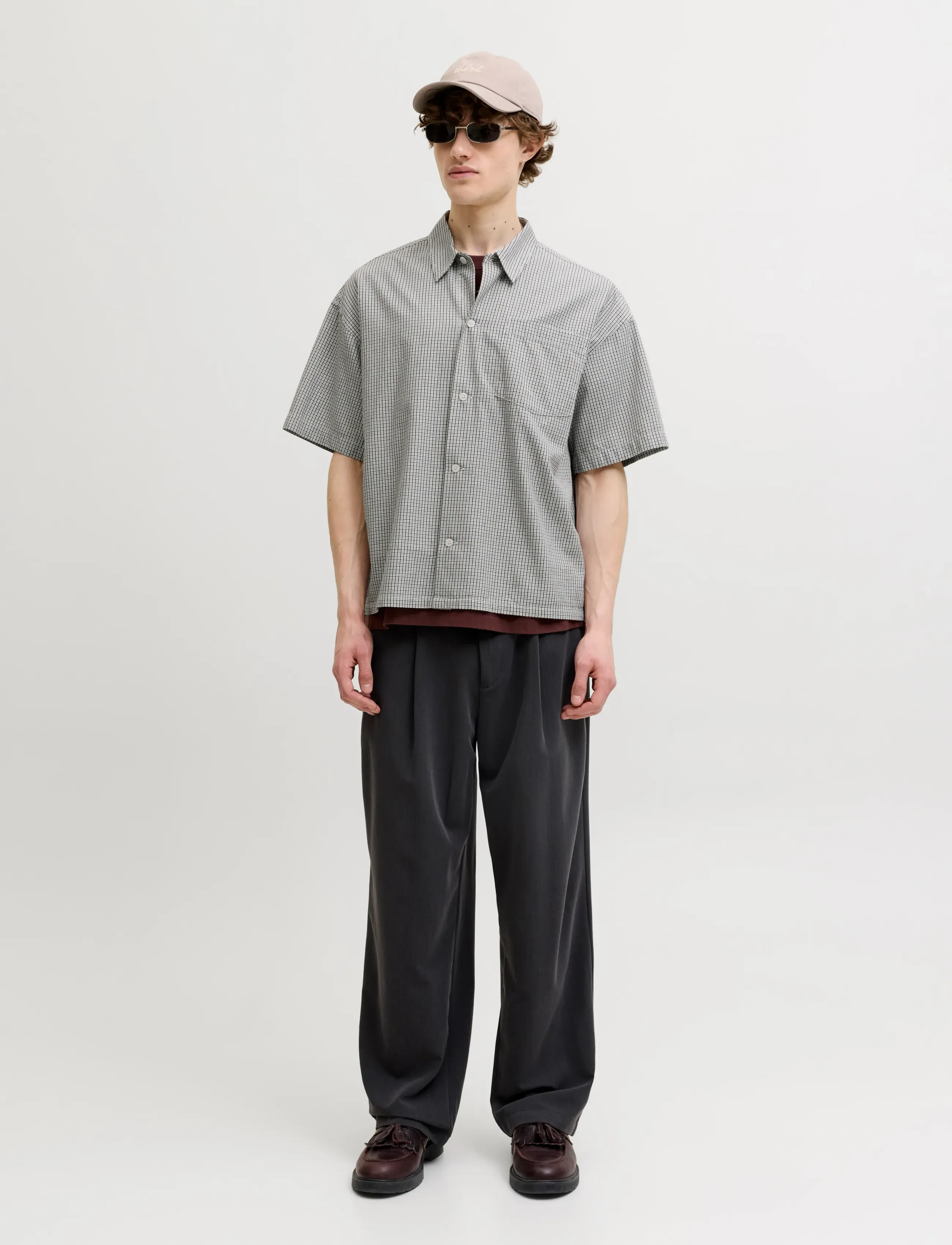 Jack & Jones - JORSAVONA AUSTIN SHIRT SS STYD SS26 - overhemden met korte mouw - asphalt - 4
