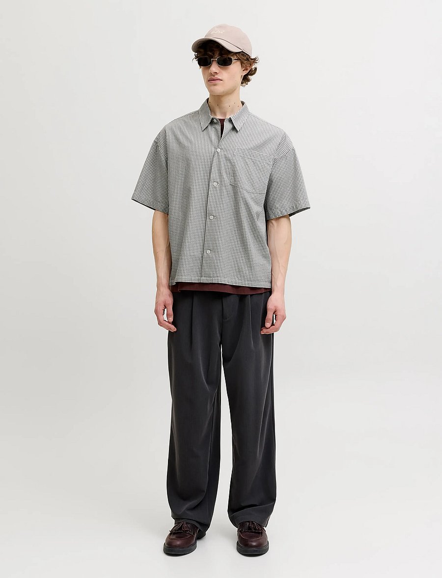 Jack & Jones - JORSAVONA AUSTIN SHIRT SS STYD SS26 - overhemden met korte mouw - asphalt - 4