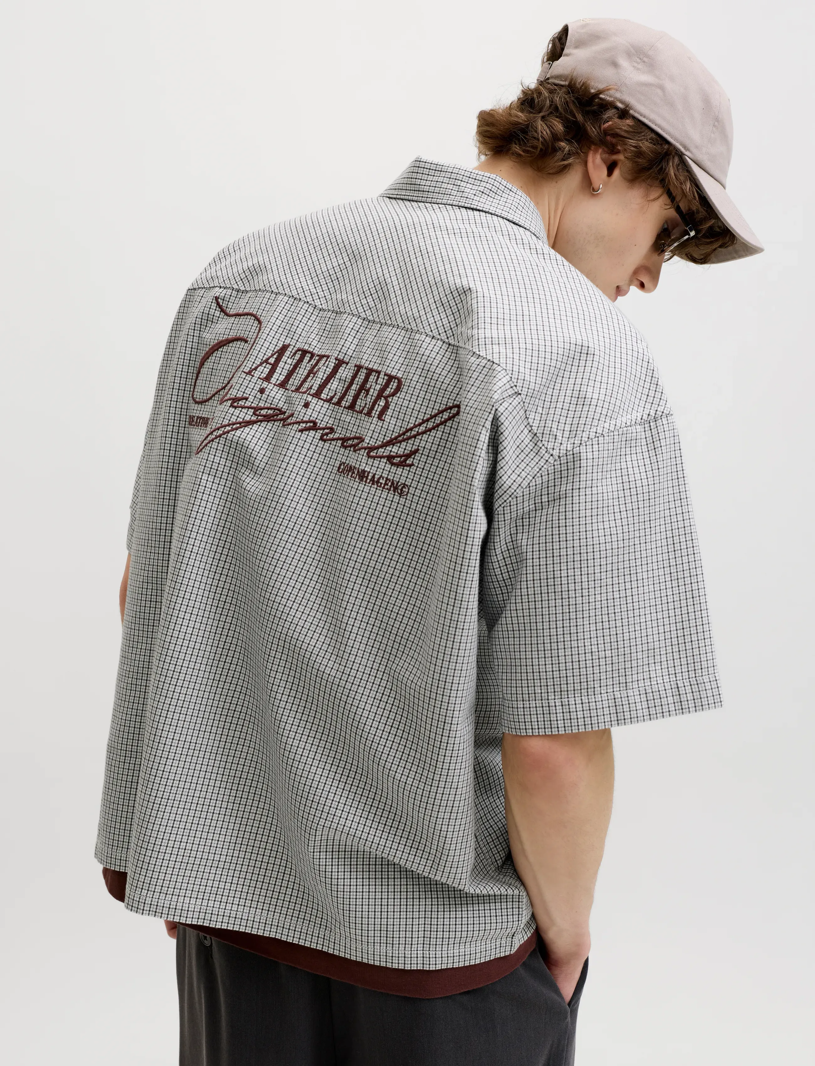 Jack & Jones - JORSAVONA AUSTIN SHIRT SS STYD SS26 - overhemden met korte mouw - asphalt - 5