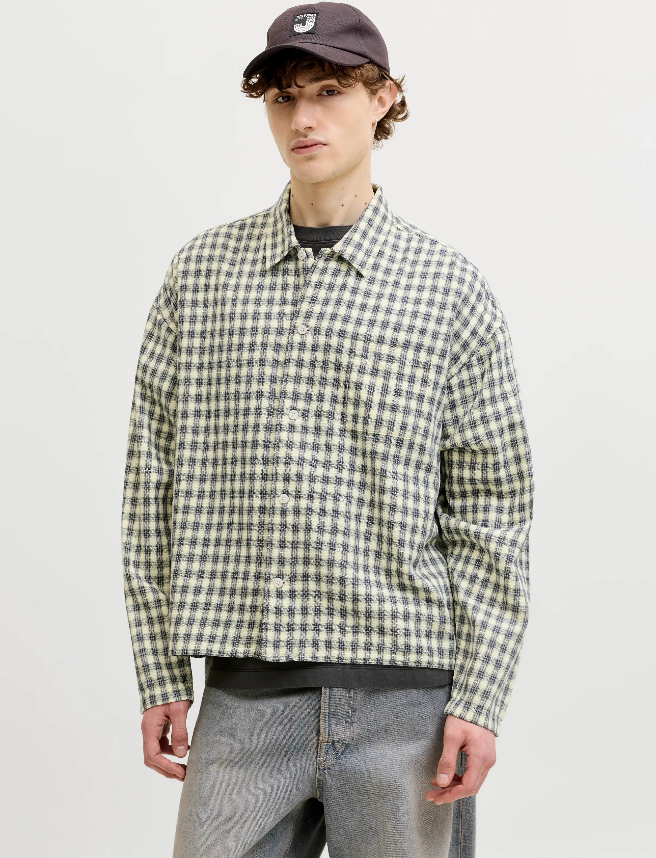 Jack & Jones JORSAVONA AUSTIN DOBBY SHIRT LS STYDSS26 - Kollektionen - ODYSSEY GRAY / grey