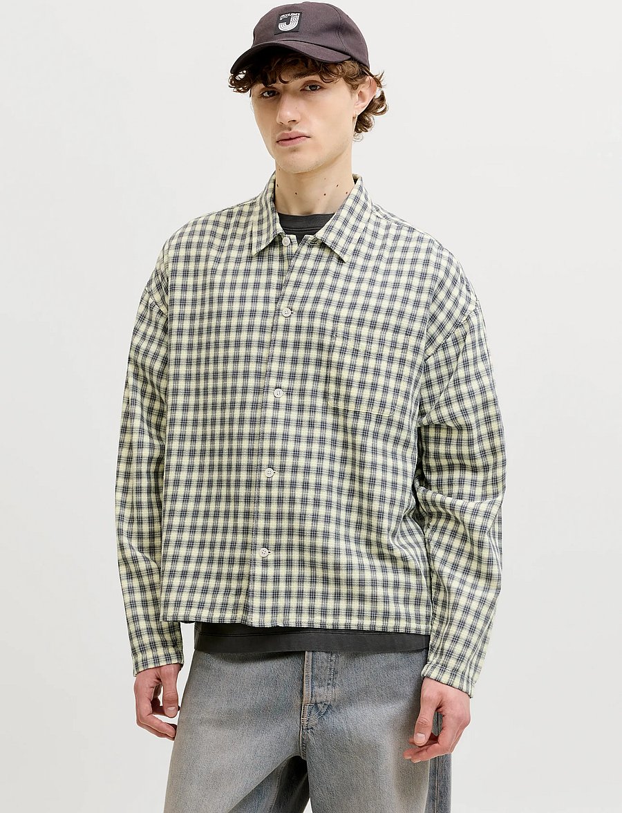 Jack & Jones - JORSAVONA AUSTIN DOBBY SHIRT LS STYDSS26 - köflóttar skyrtur - odyssey gray - 0