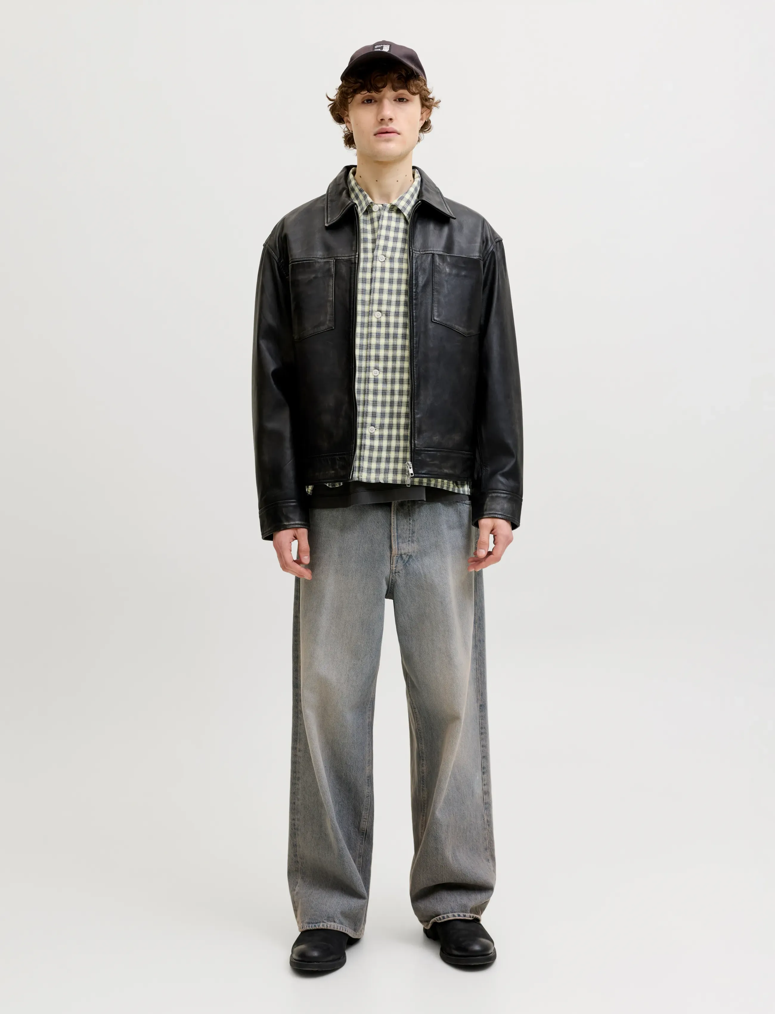 Jack & Jones - JORSAVONA AUSTIN DOBBY SHIRT LS STYDSS26 - köflóttar skyrtur - odyssey gray - 4