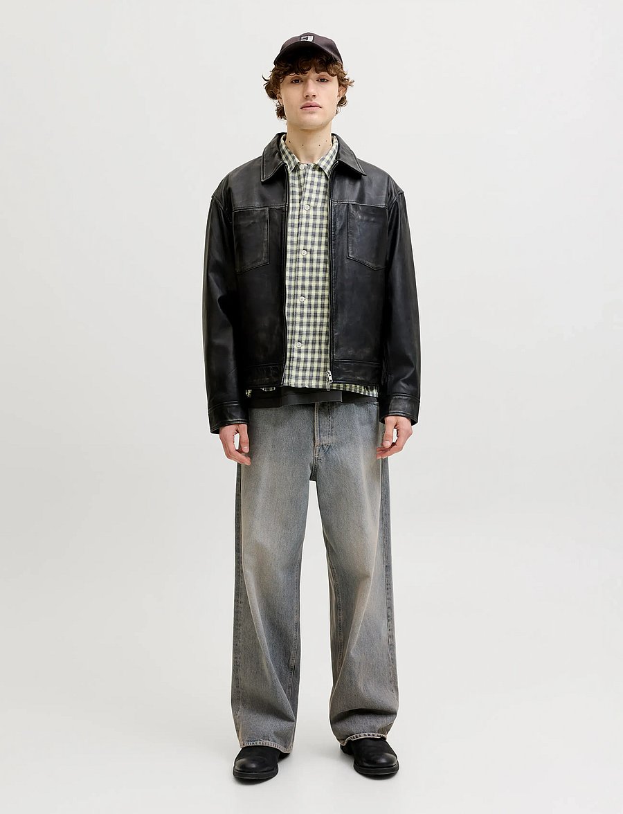Jack & Jones - JORSAVONA AUSTIN DOBBY SHIRT LS STYDSS26 - köflóttar skyrtur - odyssey gray - 4