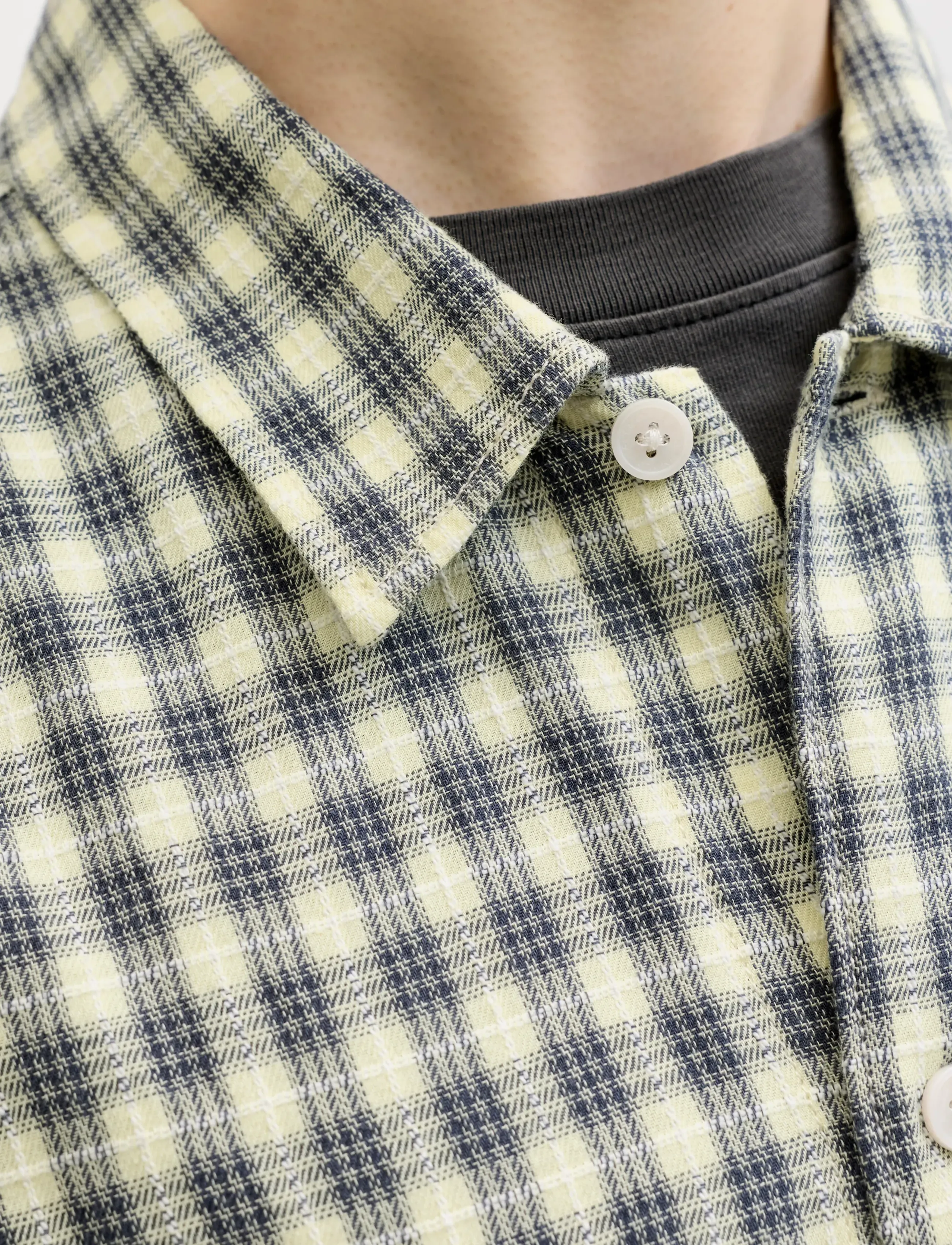 Jack & Jones - JORSAVONA AUSTIN DOBBY SHIRT LS STYDSS26 - köflóttar skyrtur - odyssey gray - 5
