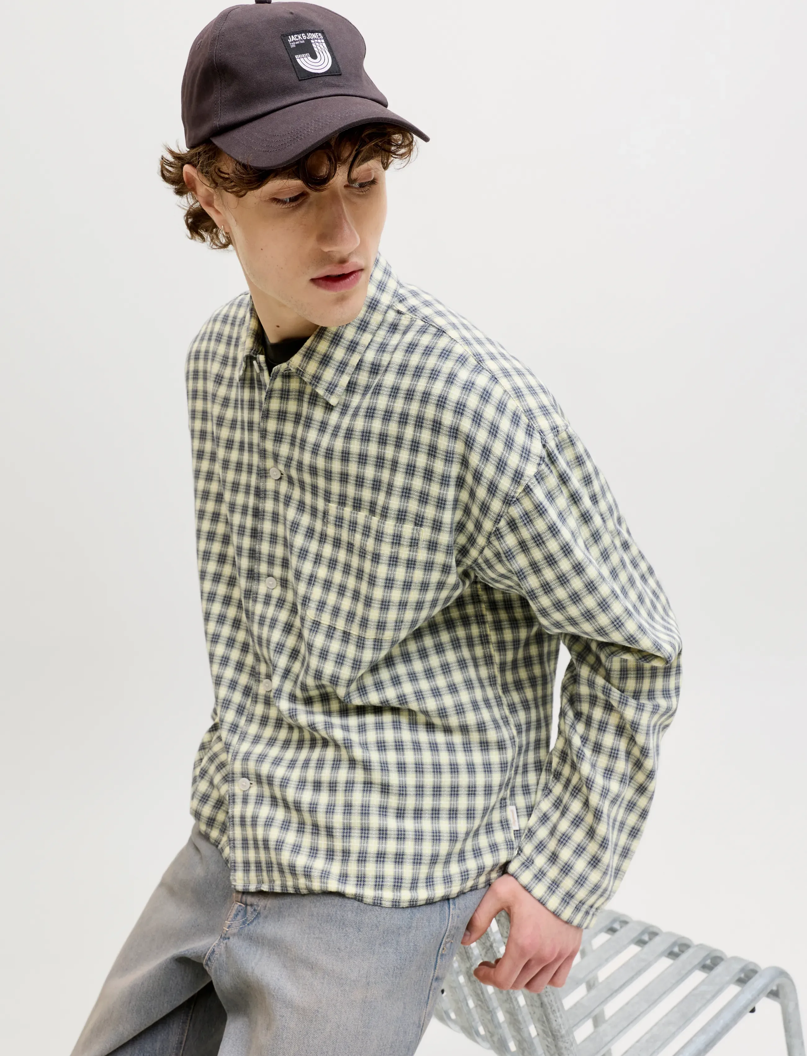 JACK & JONES Jorsavona Austin Dobby Shirt Ls Stydss26 casual skjortor herr – bild 5