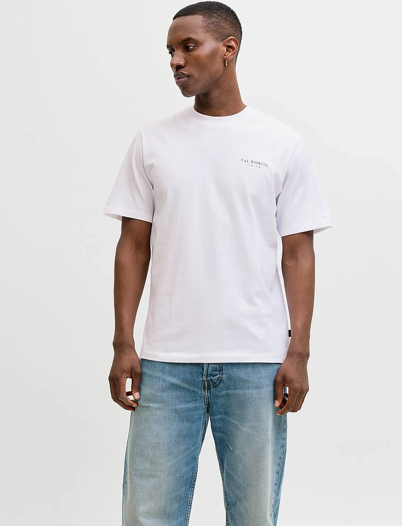 Jack & Jones - JPRBLAJAMES GRAPHIC SS TEE STYD SS26 - kortærmede t-shirts - bright white - 0