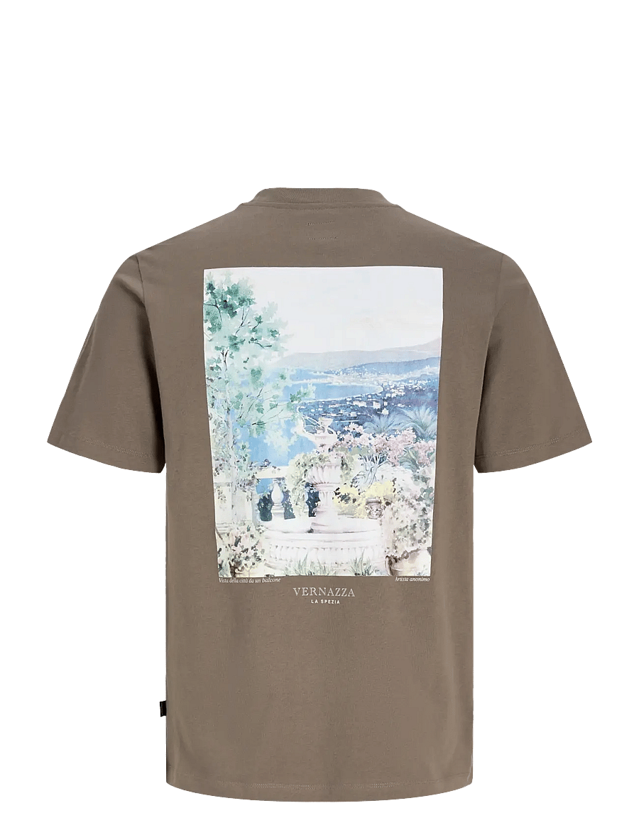 Jack & Jones - JPRBLAJAMES GRAPHIC SS TEE STYD SS26 - t-krekli ar īsām piedurknēm - morel - 2