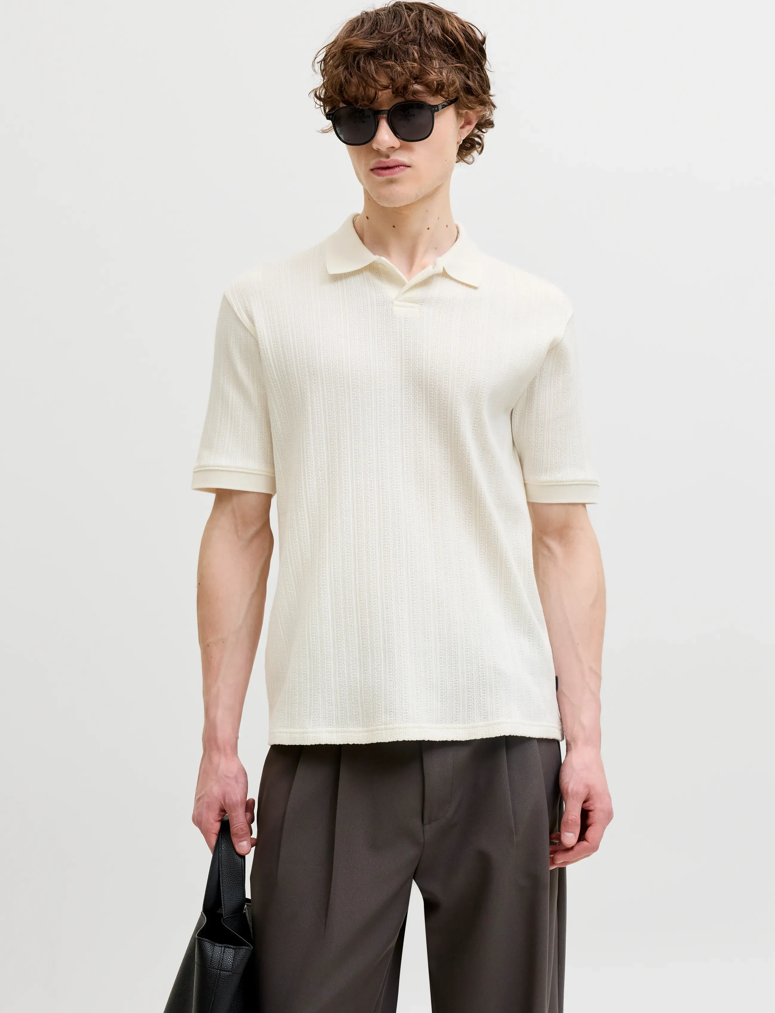 Jack & Jones JPRBLAHENRY SS POLO STYD SS26 - Kortärmade pikéer - CLOUD DANCER / cream