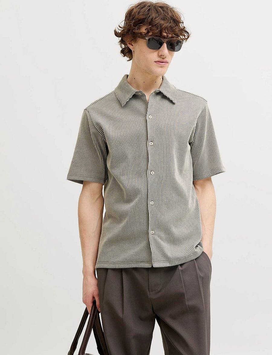 Jack & Jones - JPRBLANOAH SS SHIRT STYD SS26 - krekli ar īsām piedurknēm - morel - 0