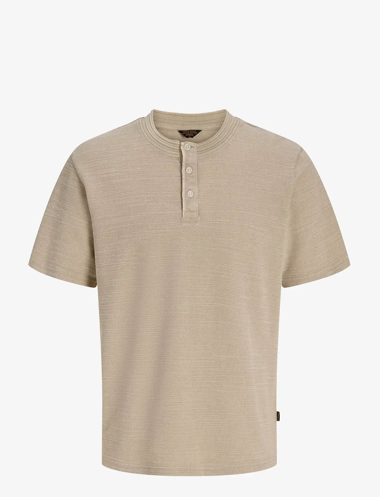 Jack & Jones - JPRBLULUCAS SS HENLEY TEE STYD SS26 - kortærmede t-shirts - humus - 1