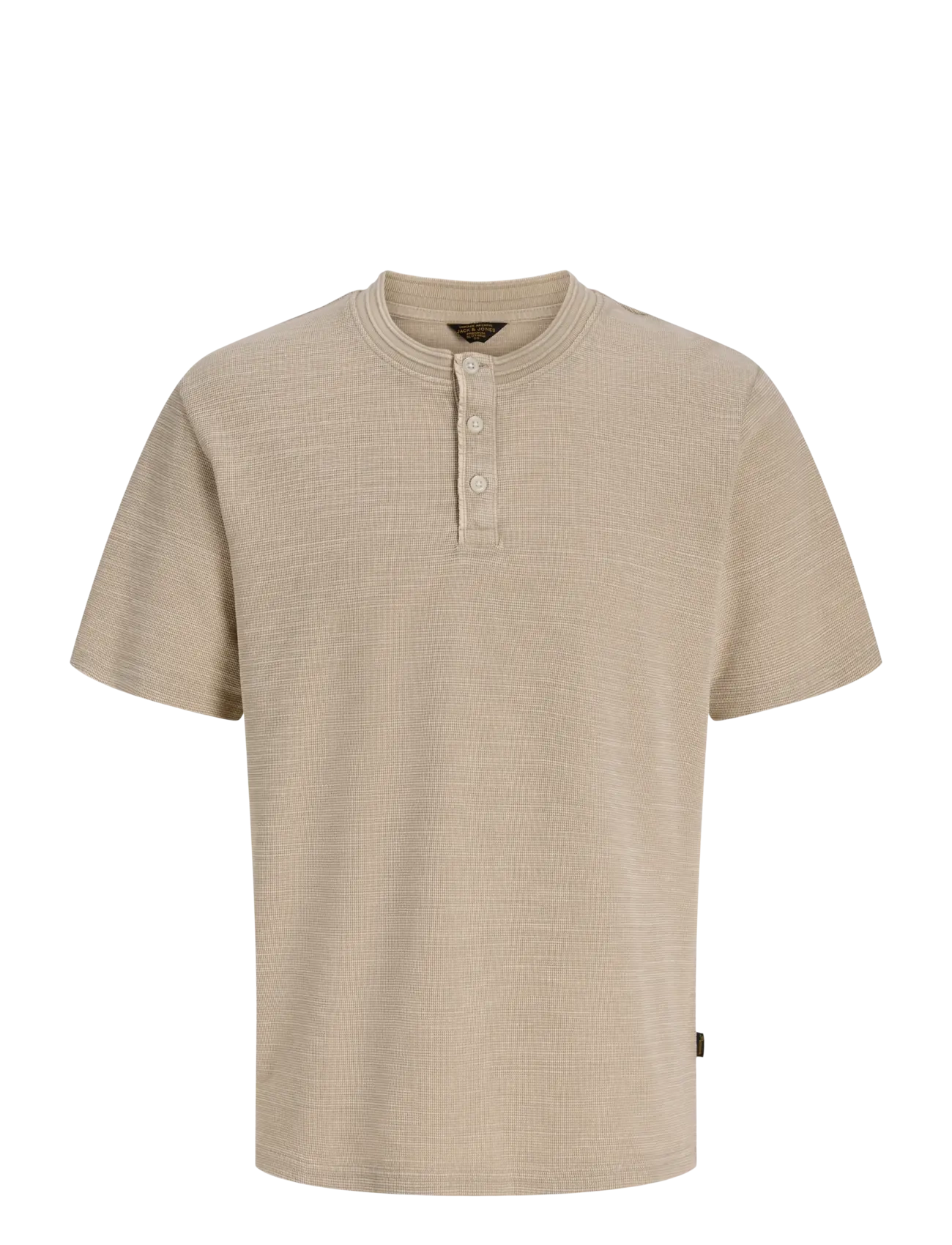 Jack & Jones JPRBLULUCAS SS HENLEY TEE STYD SS26 - T-shirts - HUMUS / beige