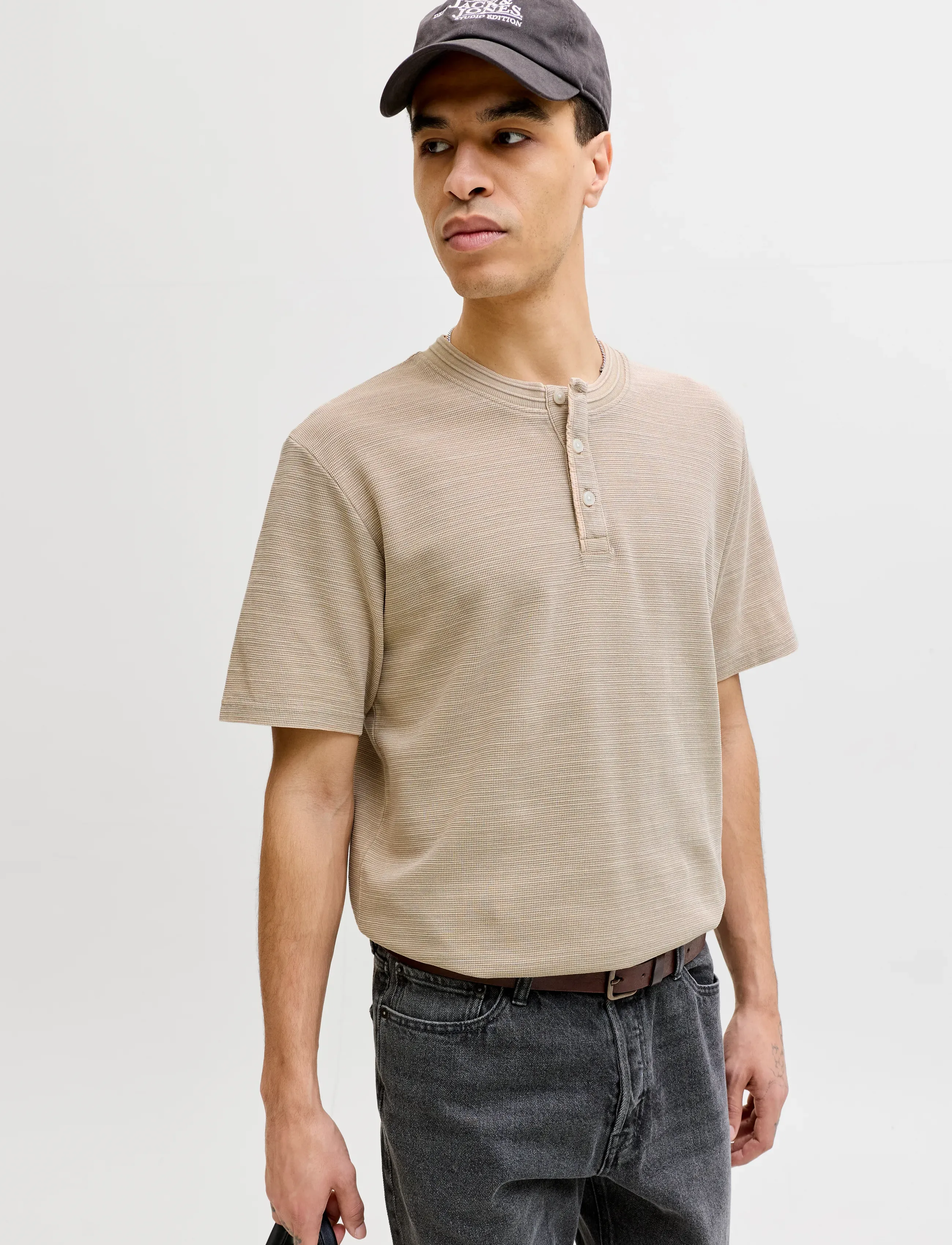 JACK & JONES Jprblulucas Ss Henley Tee Styd Ss26 t-shirts - bas herr – bild 5