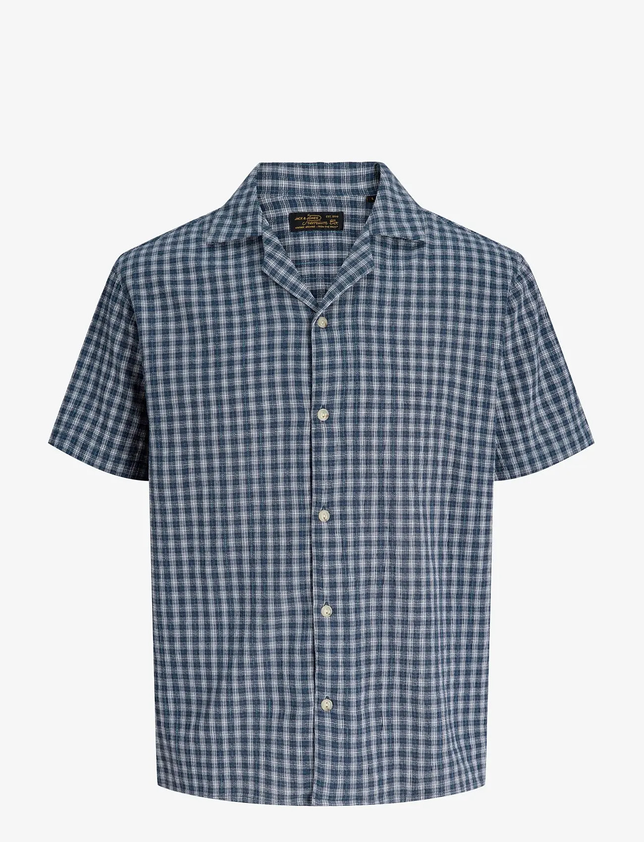Jack & Jones - JPRBLULEVI DOBBY S/S RESORT SHIRT STYD - chemises à carreaux - pageant blue - 1
