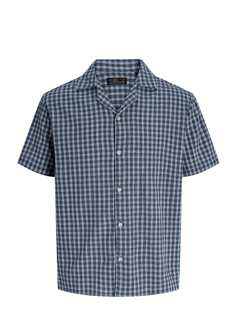 Jack & Jones - JPRBLULEVI DOBBY S/S RESORT SHIRT STYD - karierte hemden - pageant blue - 1