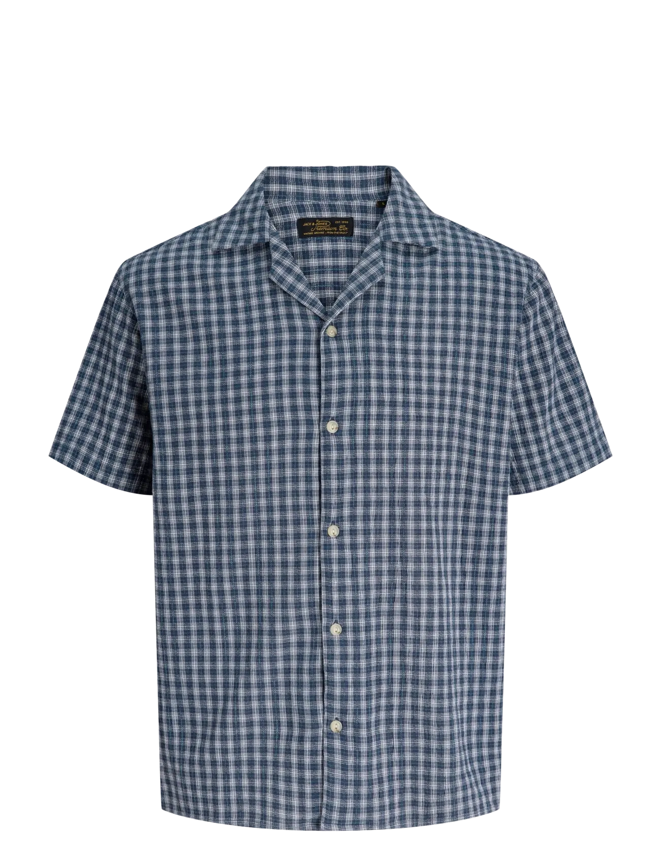 Jack & Jones JPRBLULEVI DOBBY S/S RESORT SHIRT STYD - Jack & Jones - PAGEANT BLUE / multi
