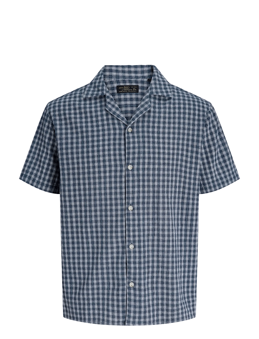 Jack & Jones - JPRBLULEVI DOBBY S/S RESORT SHIRT STYD - ternede skjorter - pageant blue - 1