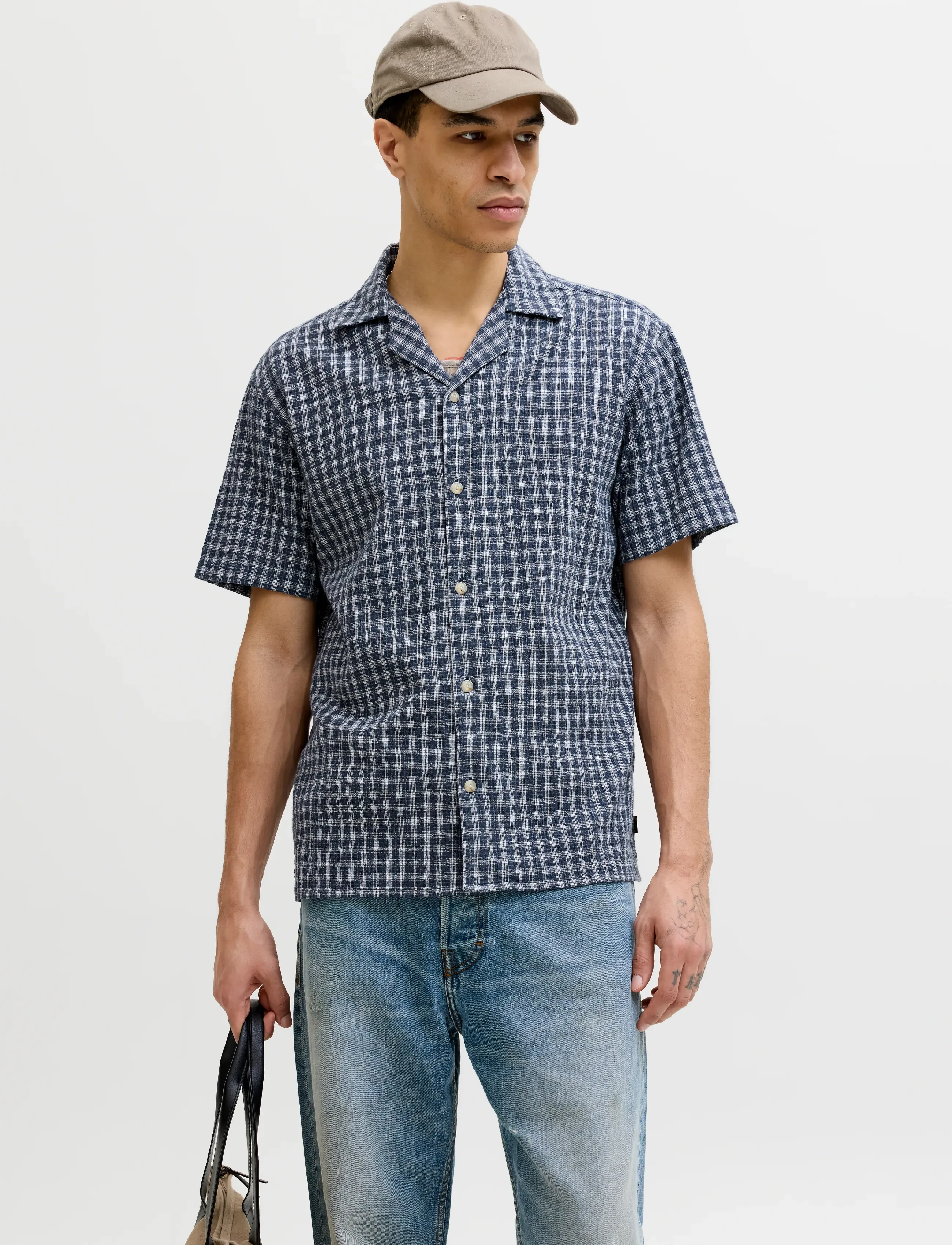 Jack & Jones JPRBLULEVI DOBBY S/S RESORT SHIRT STYD - Kollektionen - PAGEANT BLUE / multi