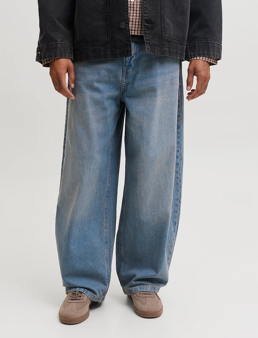 Jack & Jones - JJIJOEY JJCREW SQ 071 SN - weite jeans - blue denim - 0