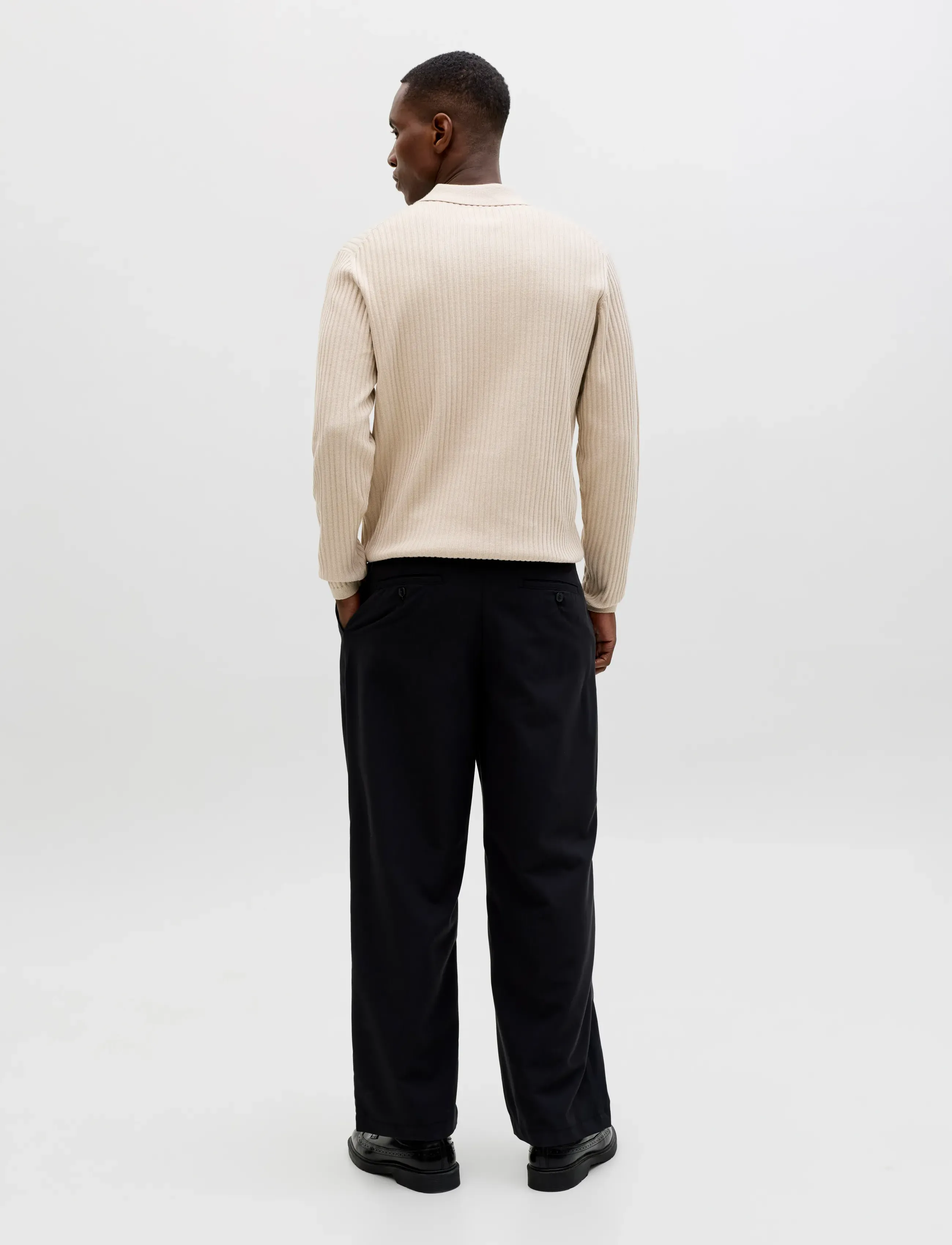 Jack & Jones - JPRBLAKAI KNIT POLO LS STYD SS26 - poloer i strik med lange ærmer - ancient scroll - 3