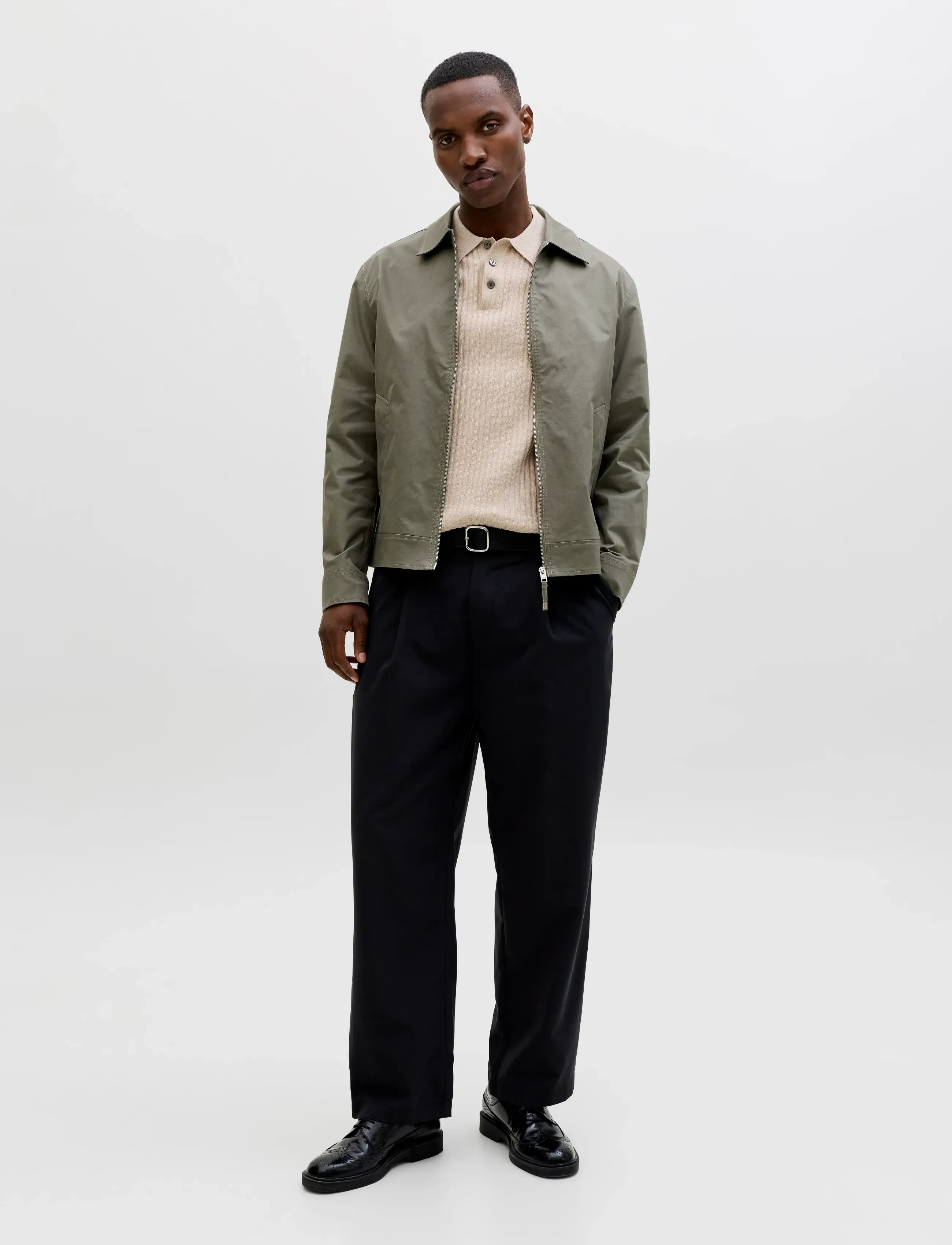 Jack & Jones - JPRBLAKAI KNIT POLO LS STYD SS26 - poloer i strik med lange ærmer - ancient scroll - 4