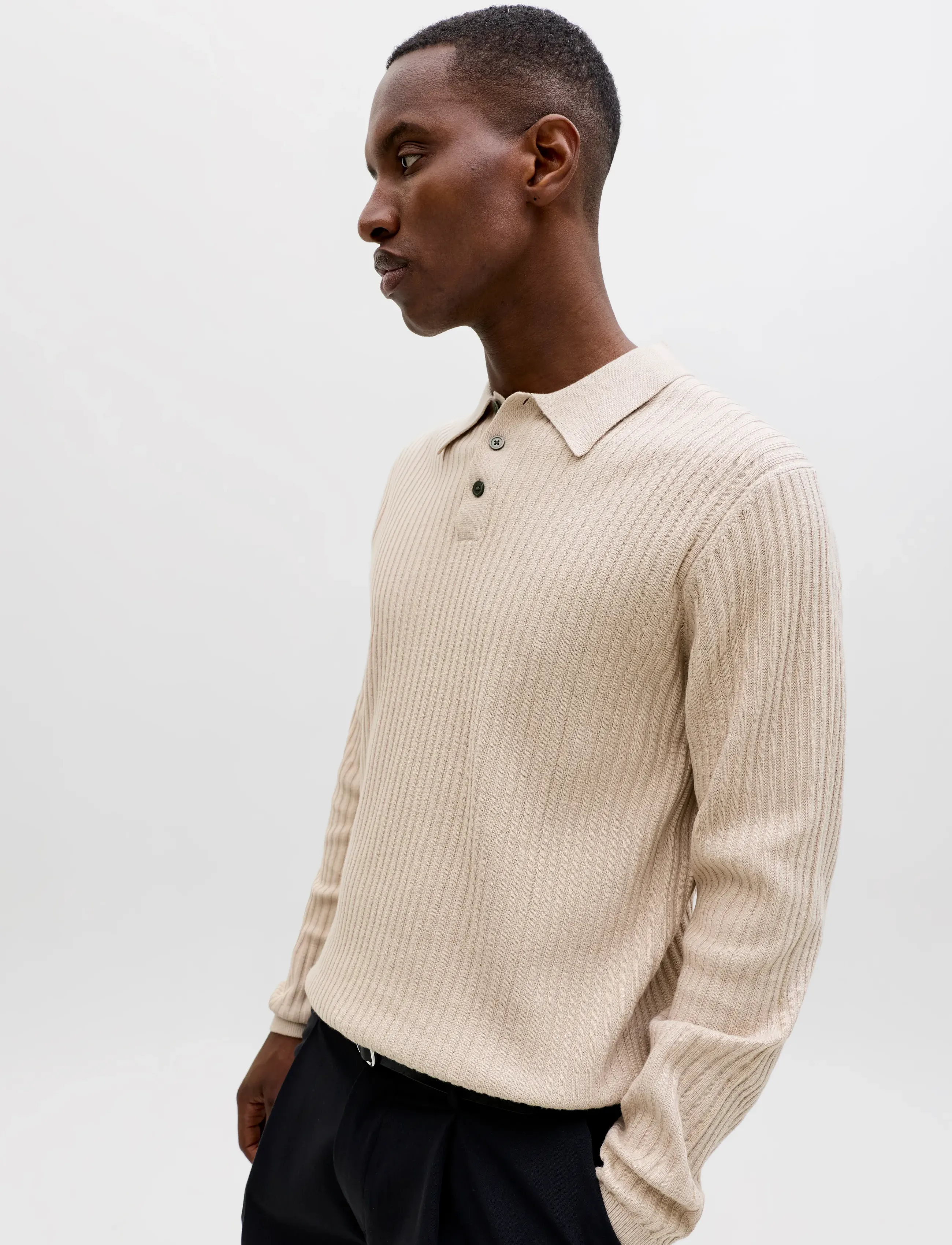 JACK & JONES Jprblakai Knit Polo Ls Styd Ss26 pikéer herr – bild 5