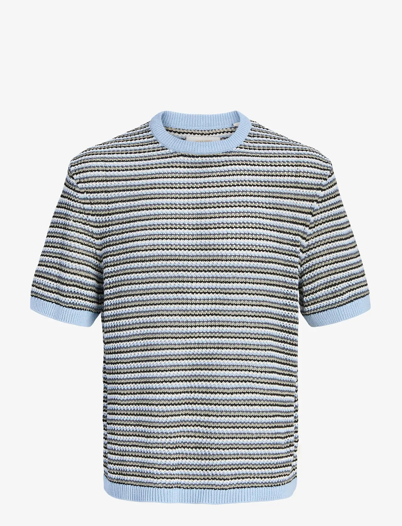 Jack & Jones - JORCARLO KNIT CREW NECK STYD SS26 - lyhythihaiset - cashmere blue - 1